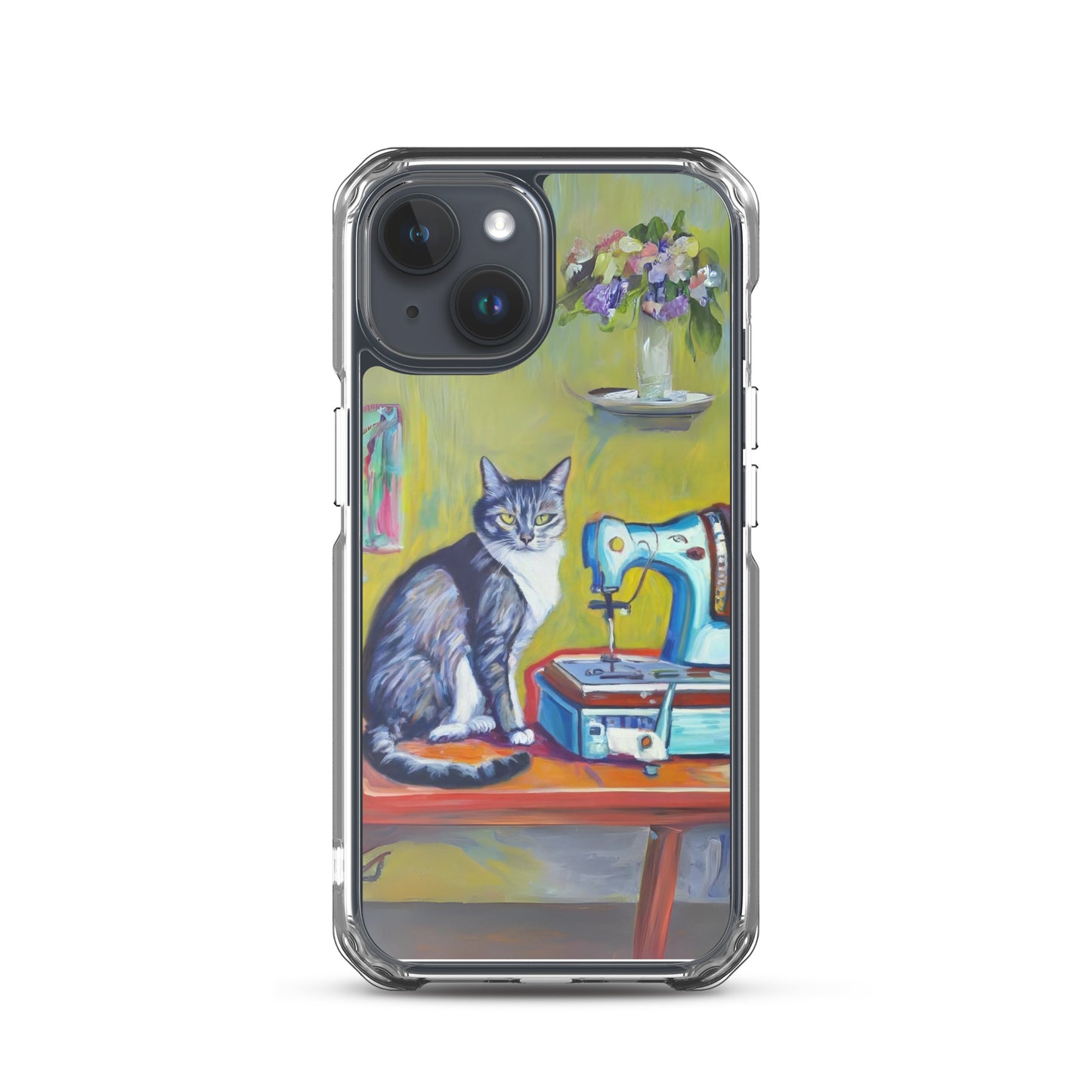 iPhone® "Sewing Cats" Clear Phone Case Design – The Perfect Gift for People who Love to Sew