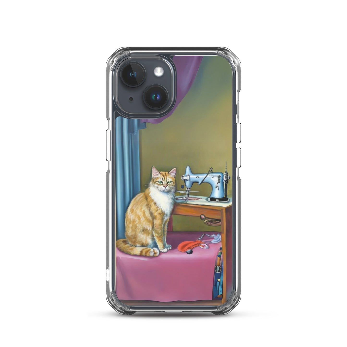 iPhone® "Sewing Cats" Clear Phone Case Design – The Perfect Gift for People who Love to Sew