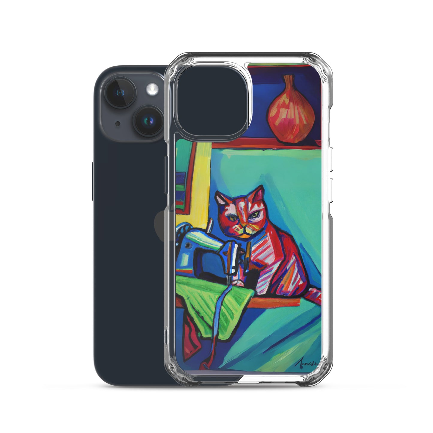 iPhone® "Sewing Cats" Clear Phone Case Design – The Perfect Gift for People who Love to Sew