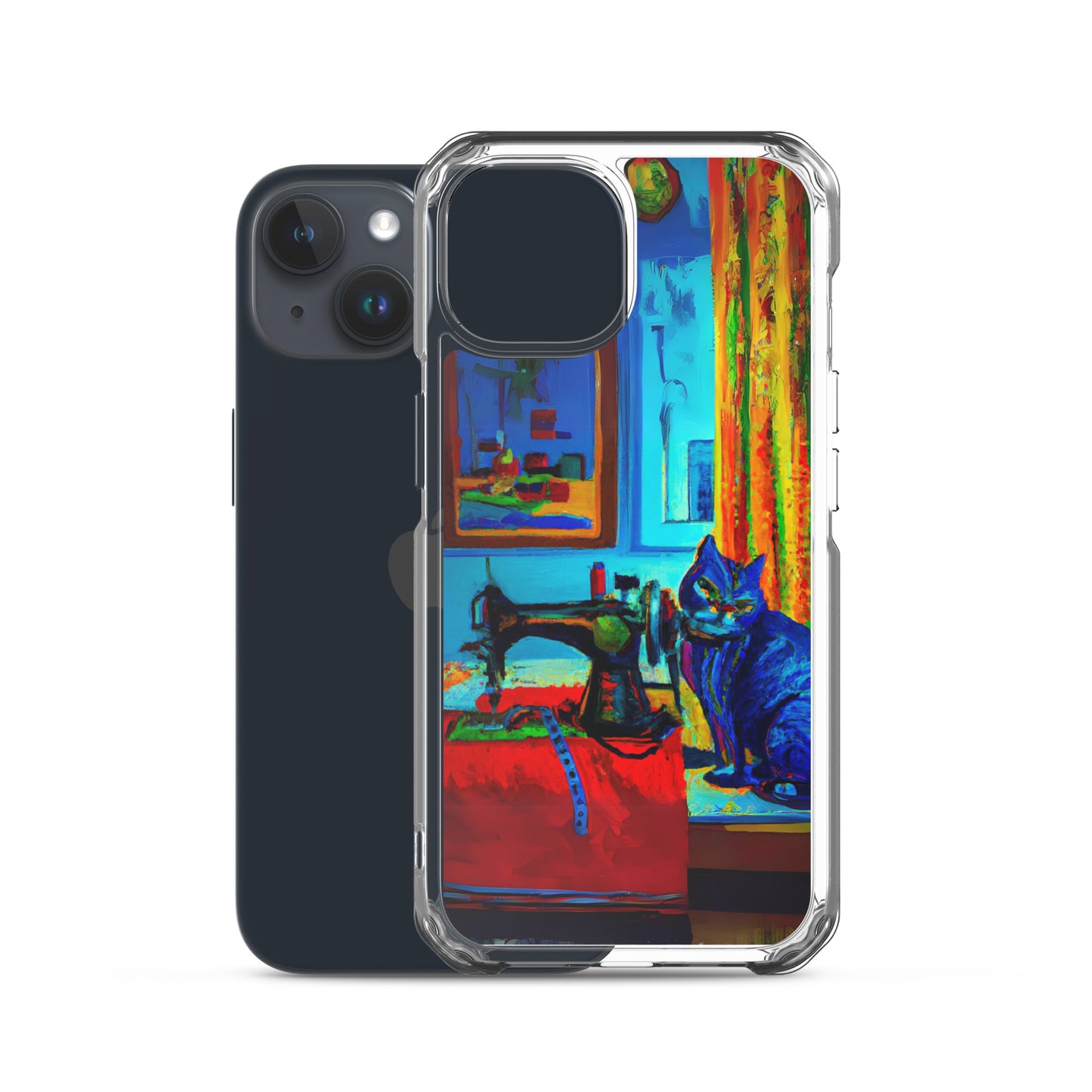 iPhone® "Sewing Cats" Clear Phone Case Design – The Perfect Gift for People who Love to Sew