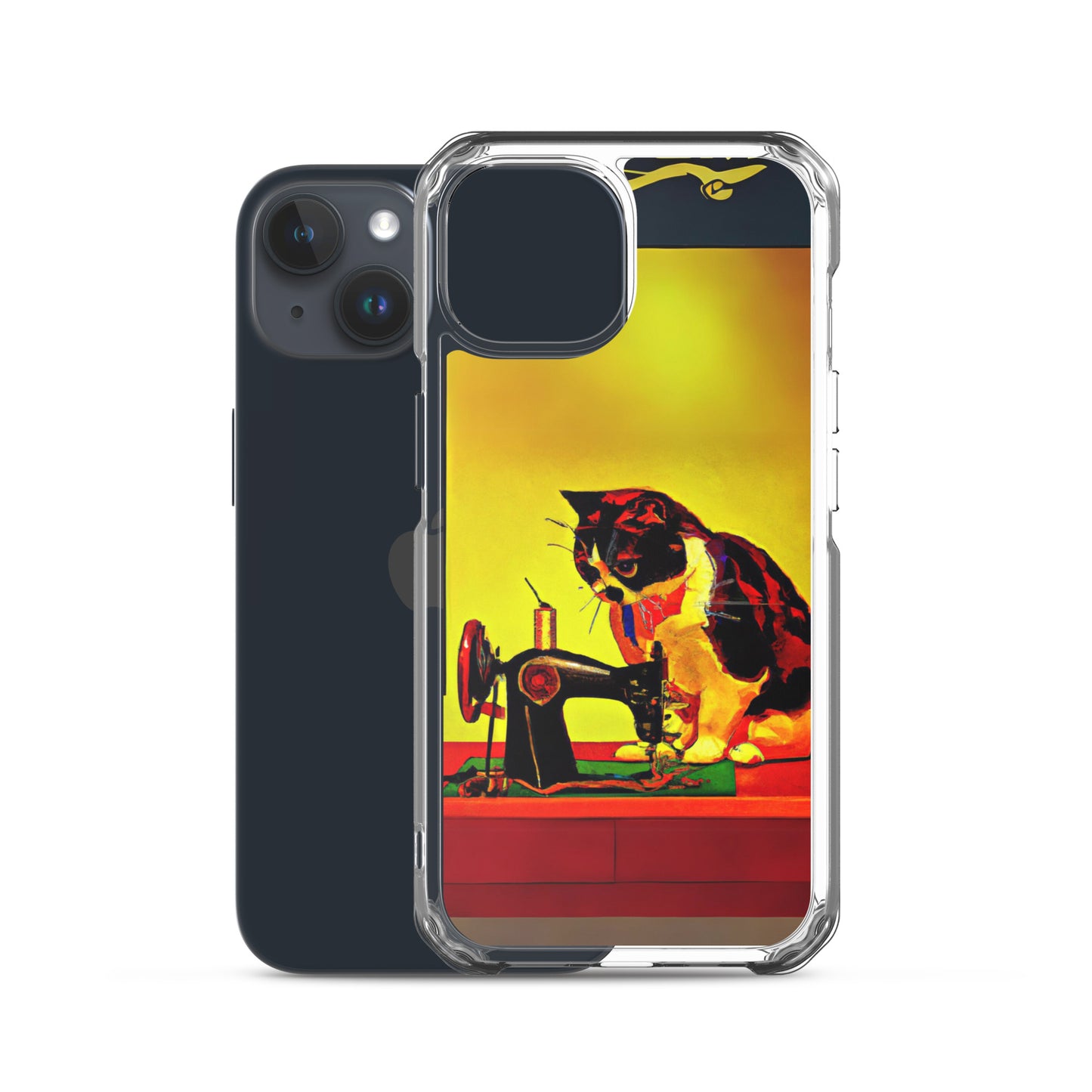 iPhone® "Sewing Cats" Clear Phone Case Design – The Perfect Gift for People who Love to Sew