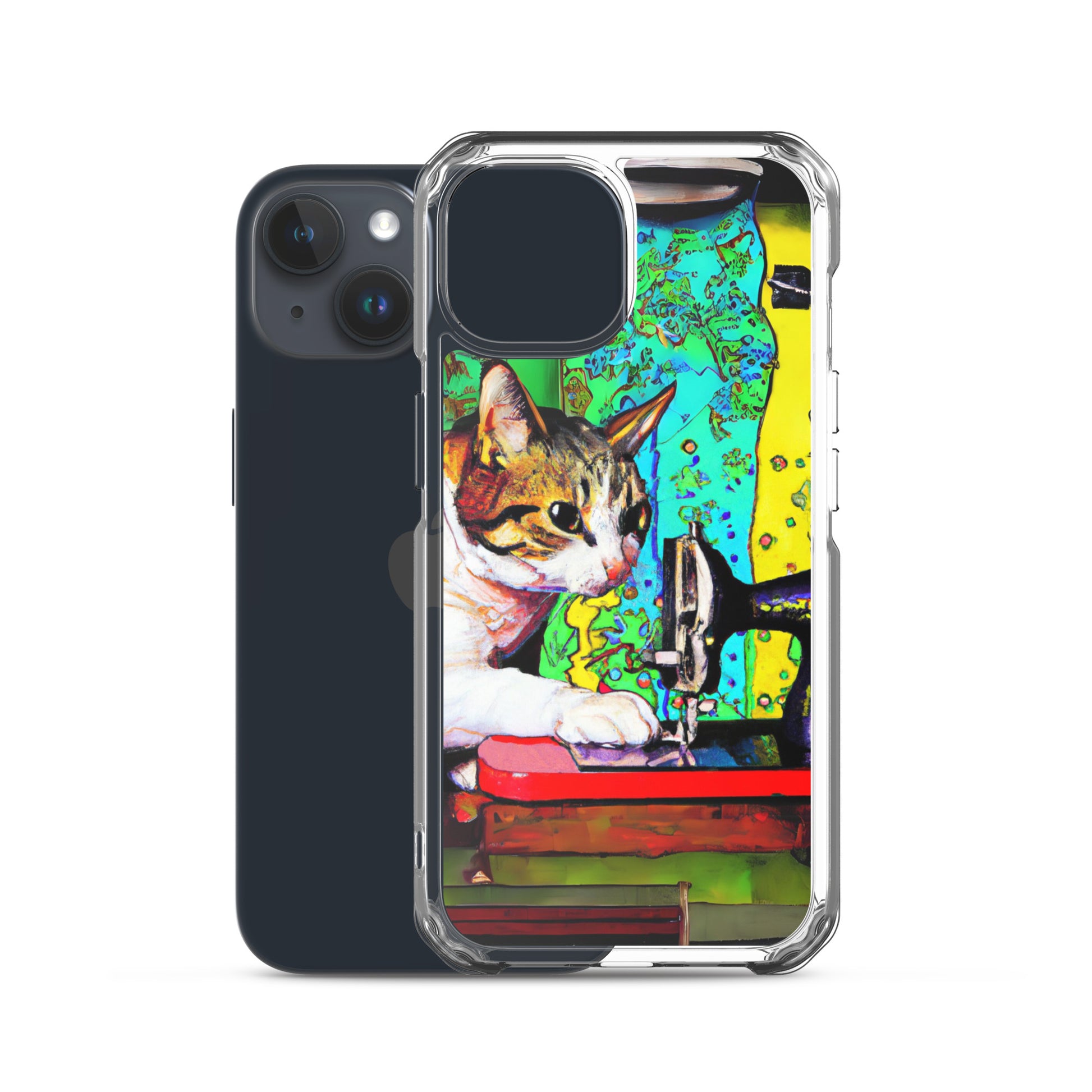 iPhone® "Sewing Cats" Clear Phone Case Design – The Perfect Gift for People who Love to Sew