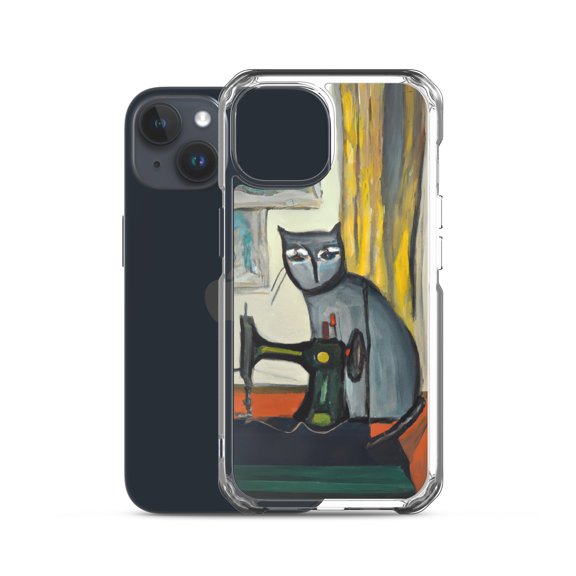 iPhone® "Sewing Cats" Clear Phone Case Design – The Perfect Gift for People who Love to Sew