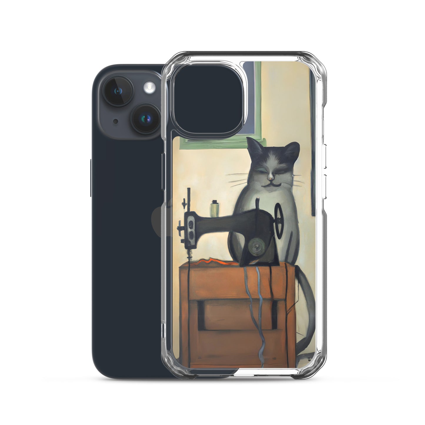 iPhone® "Sewing Cats" Clear Phone Case Design – The Perfect Gift for People who Love to Sew