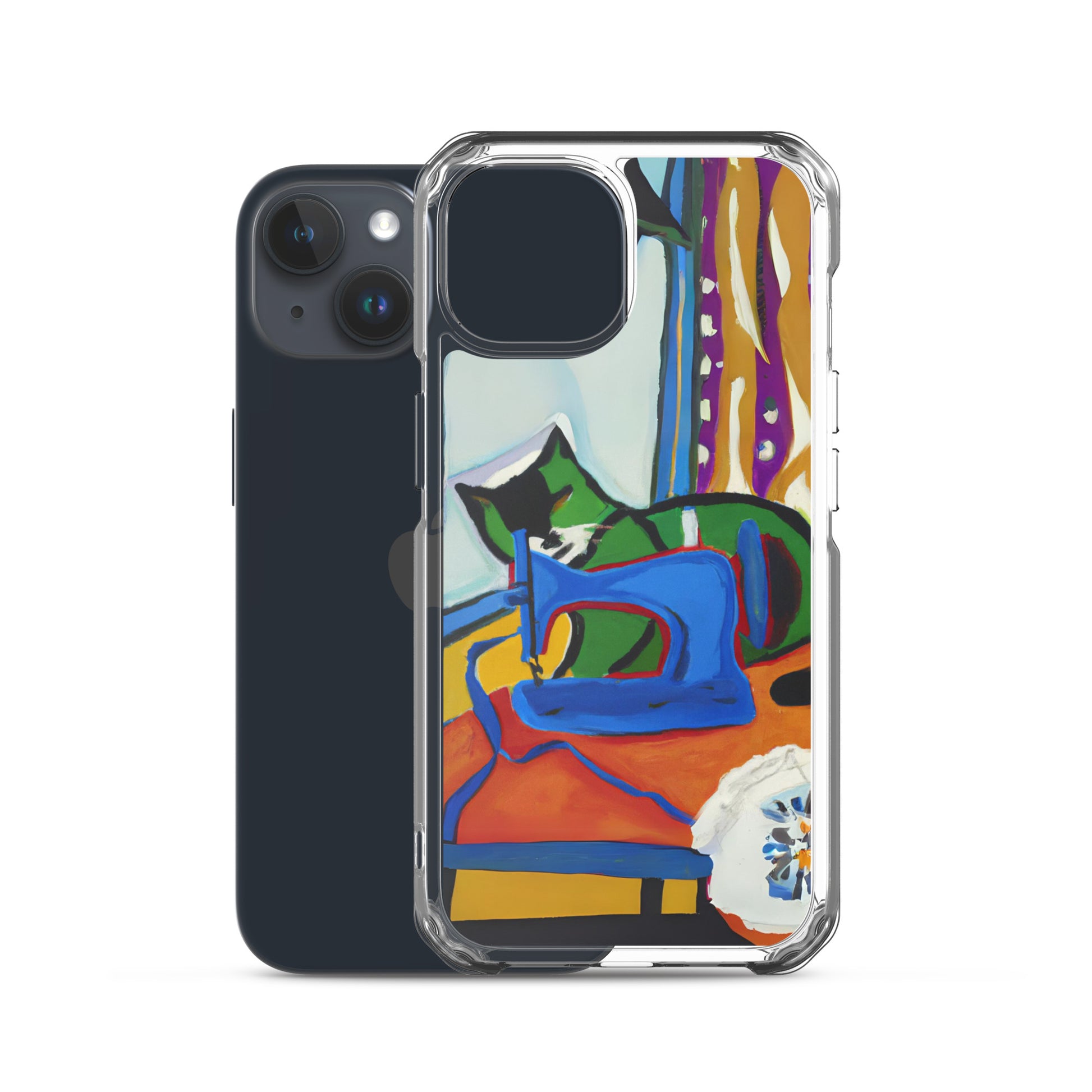 iPhone® "Sewing Cats" Clear Phone Case Design – The Perfect Gift for People who Love to Sew