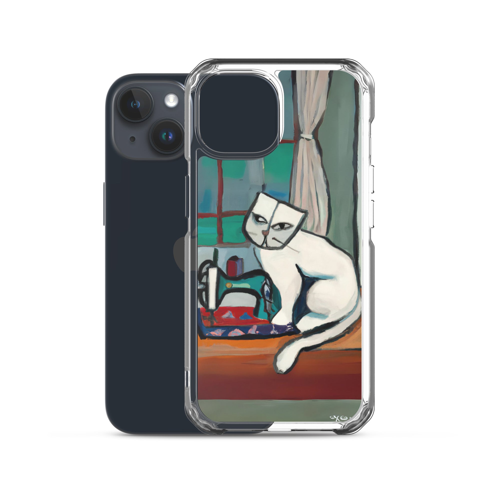 iPhone® "Sewing Cats" Clear Phone Case Design – The Perfect Gift for People who Love to Sew