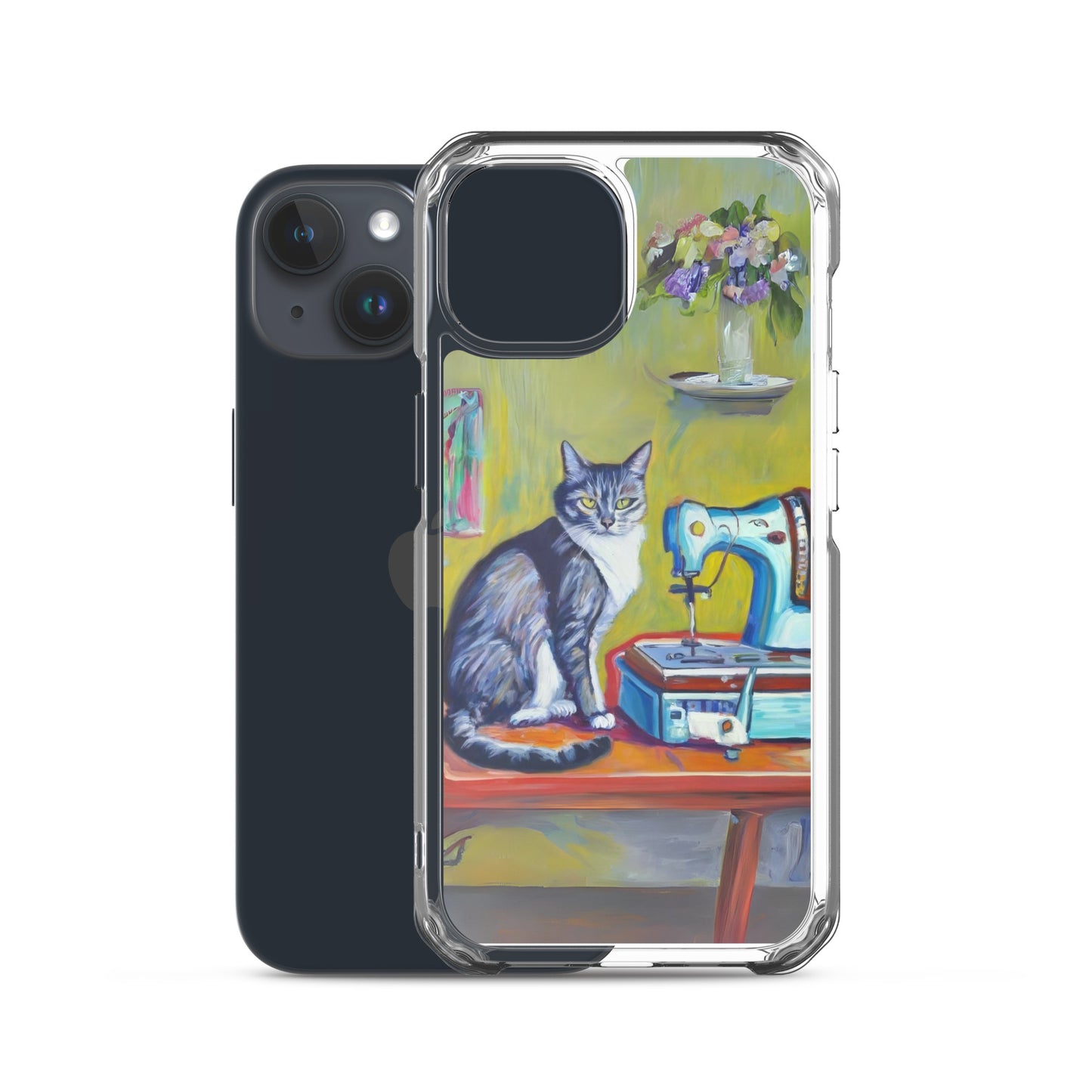 iPhone® "Sewing Cats" Clear Phone Case Design – The Perfect Gift for People who Love to Sew