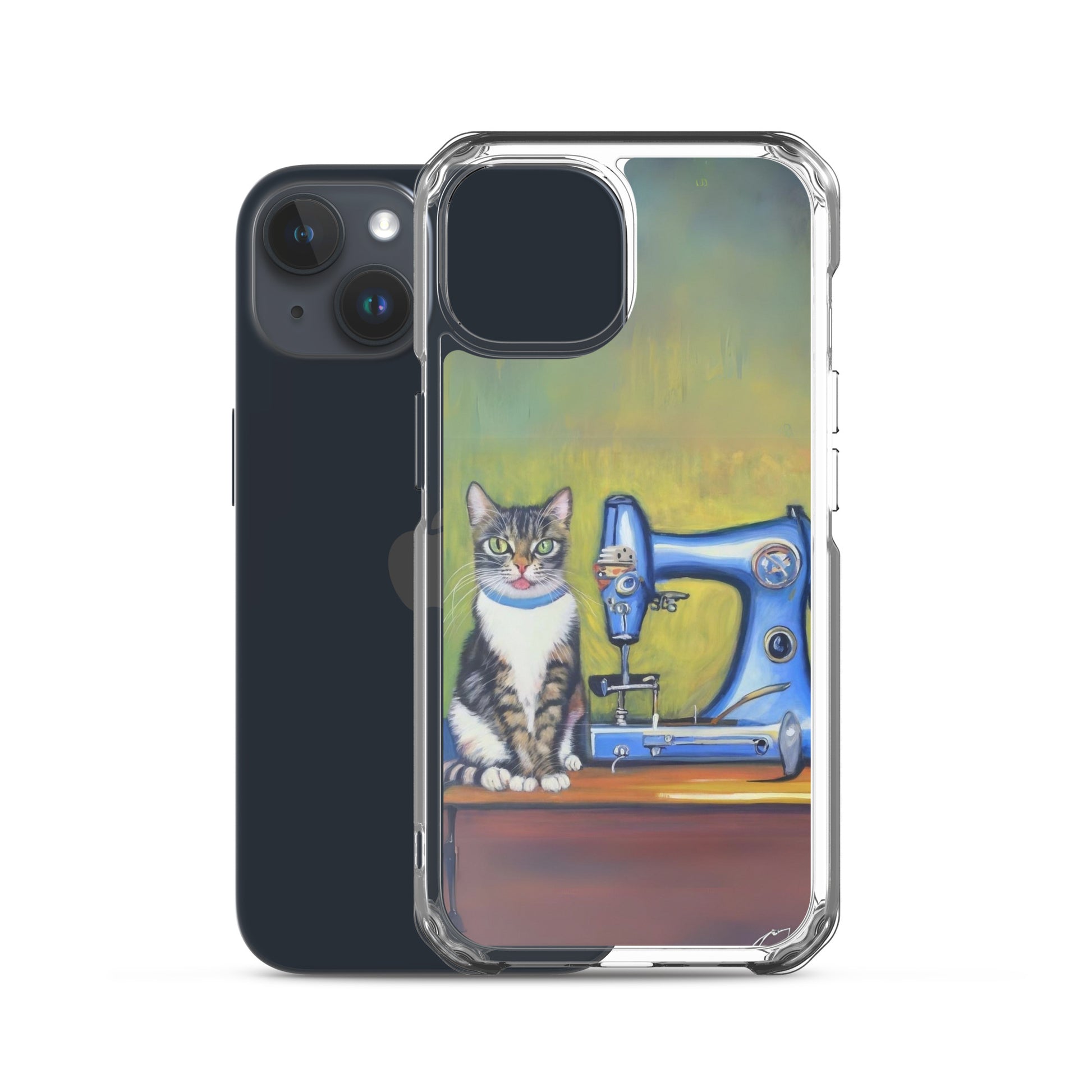 iPhone® "Sewing Cats" Clear Phone Case Design – The Perfect Gift for People who Love to Sew