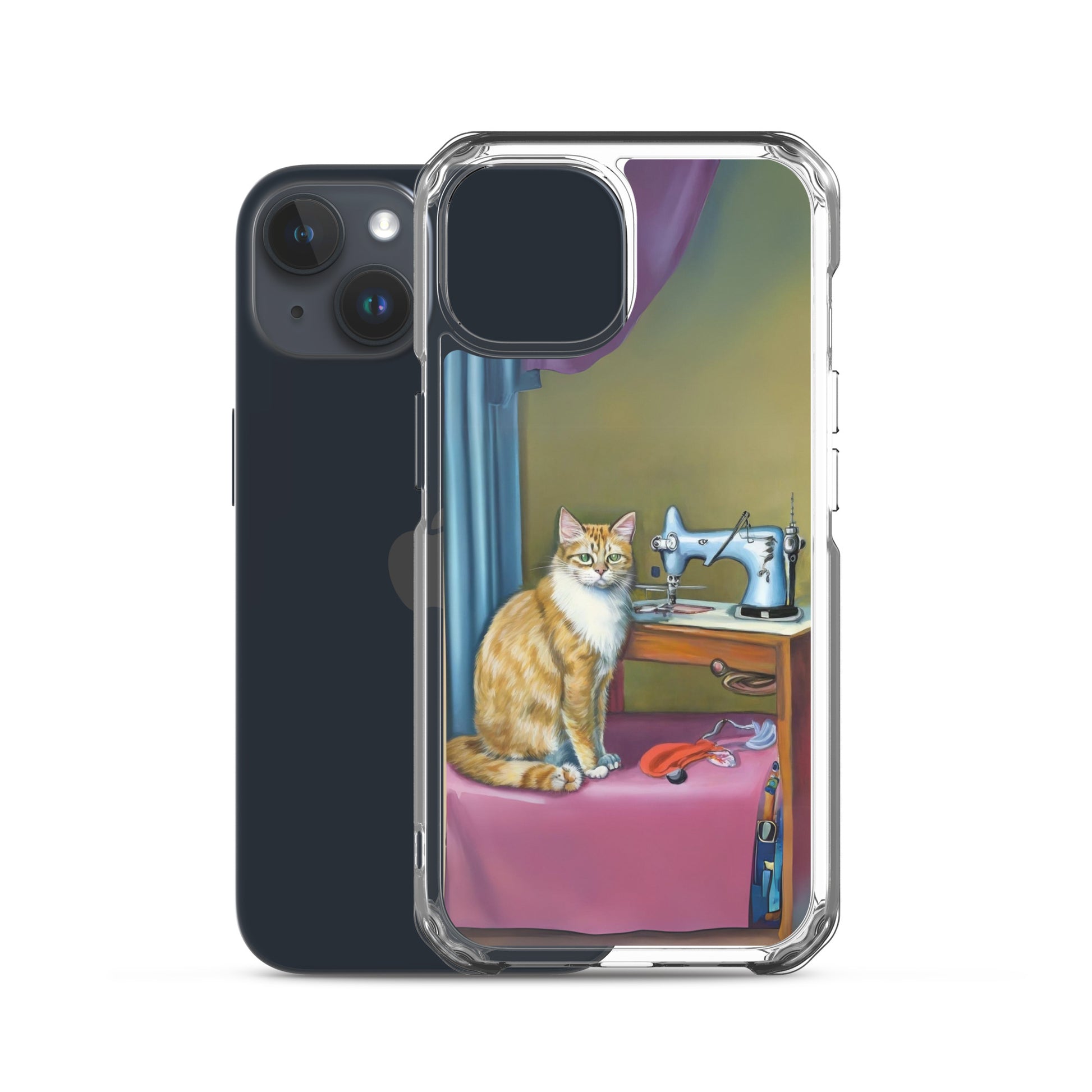 iPhone® "Sewing Cats" Clear Phone Case Design – The Perfect Gift for People who Love to Sew