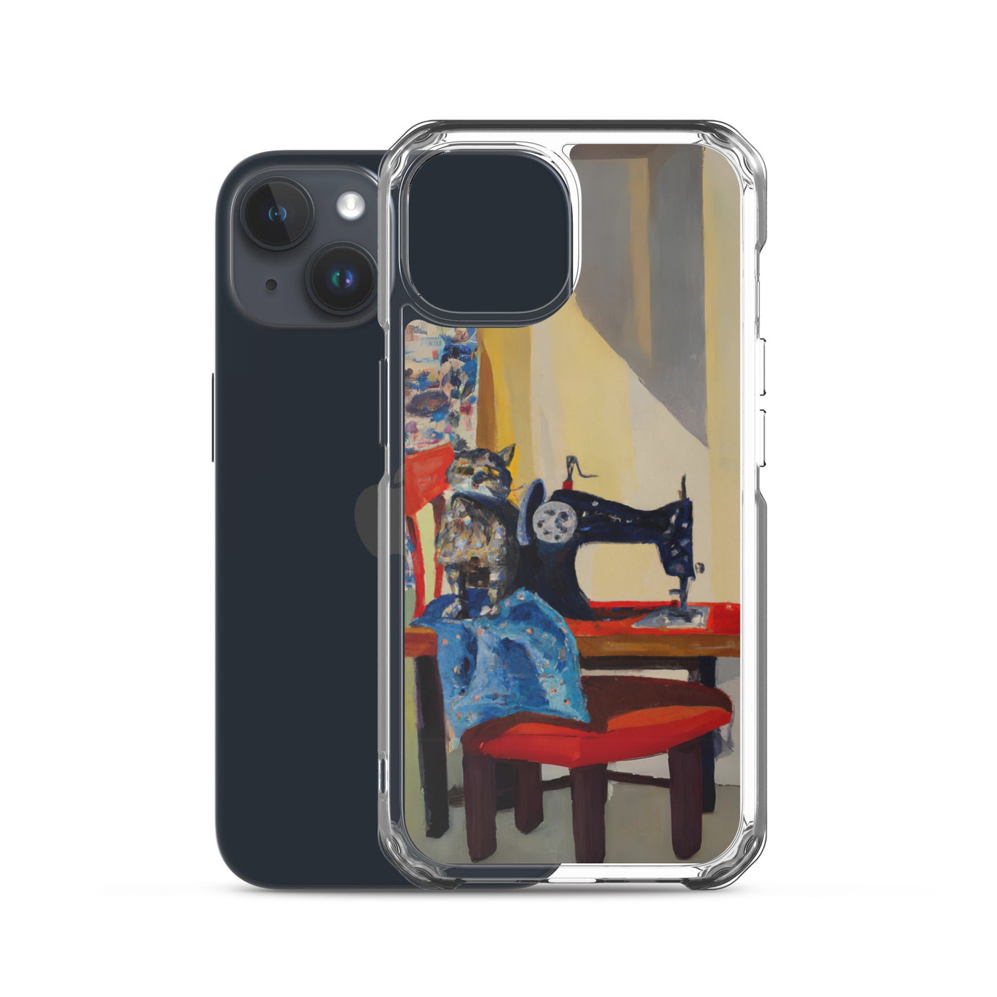 iPhone® Sewing Cats Clear Phone Case 2