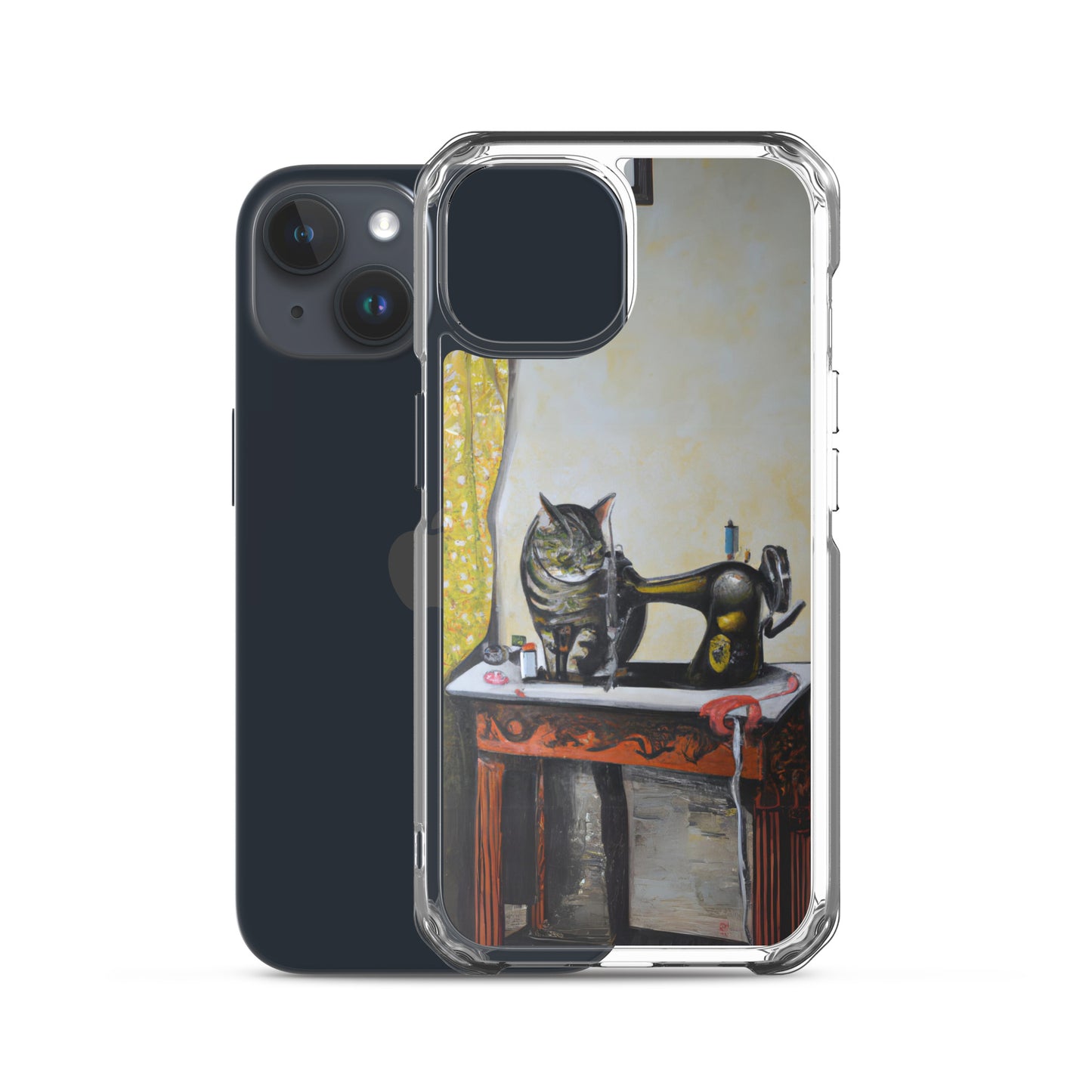 iPhone® Sewing Cats Clear Phone Case 1