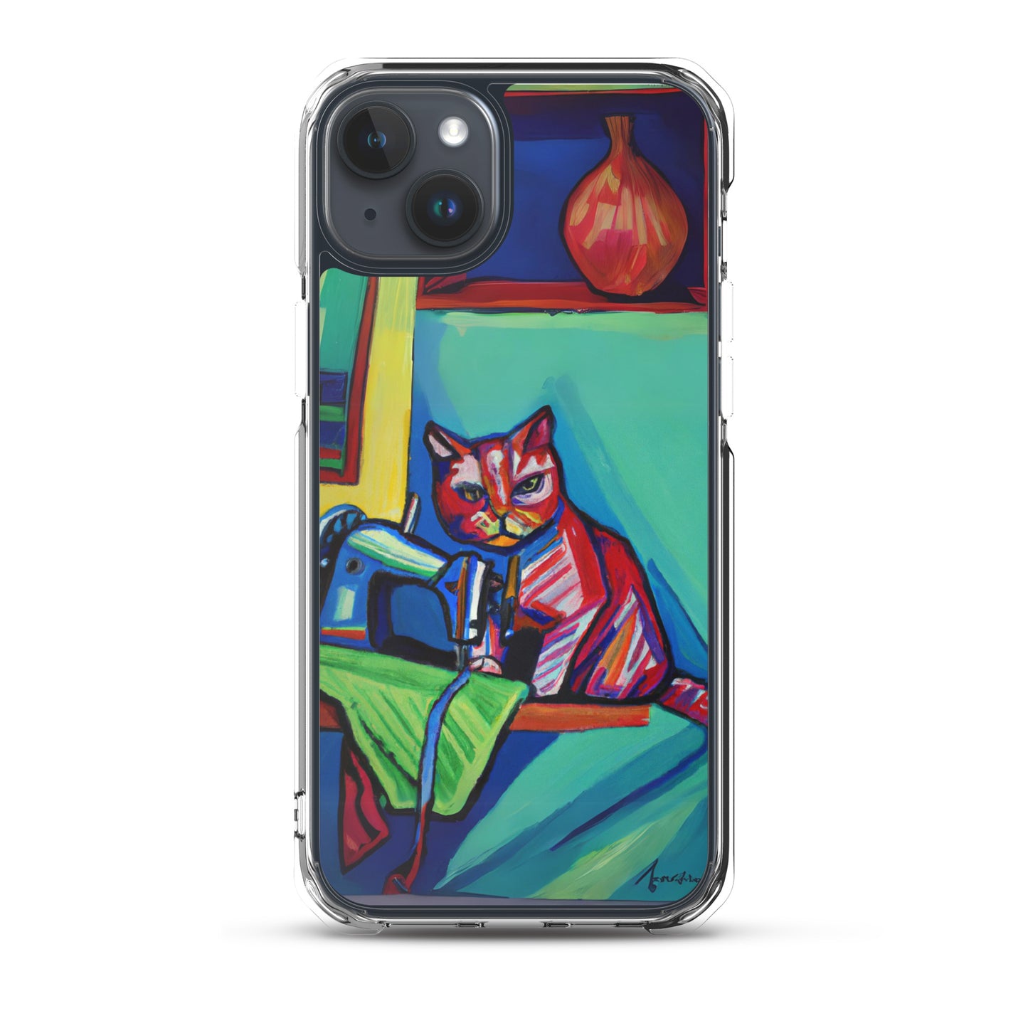 iPhone® "Sewing Cats" Clear Phone Case Design – The Perfect Gift for People who Love to Sew