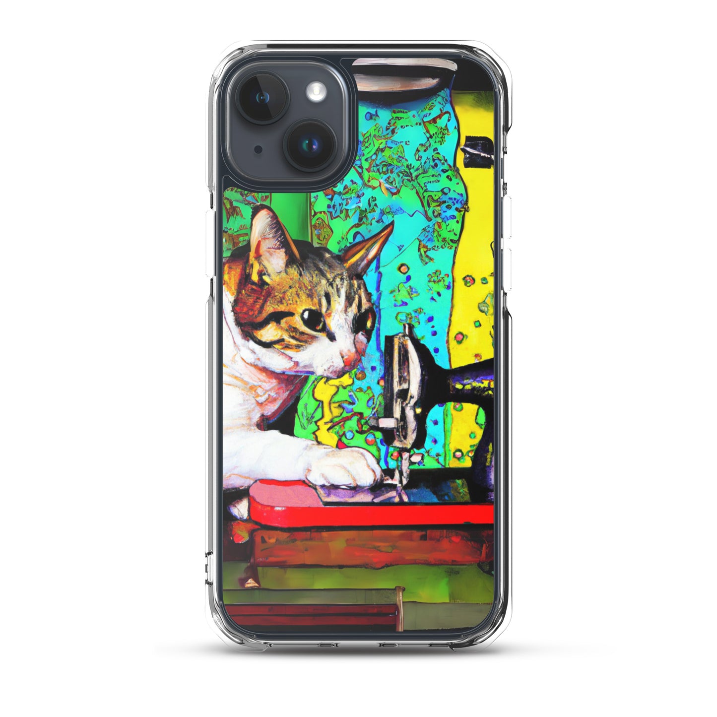 iPhone® "Sewing Cats" Clear Phone Case Design – The Perfect Gift for People who Love to Sew