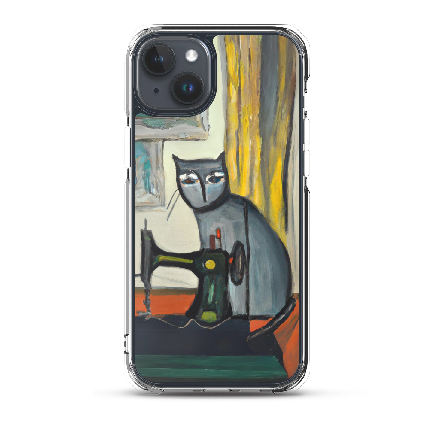 iPhone® "Sewing Cats" Clear Phone Case Design – The Perfect Gift for People who Love to Sew