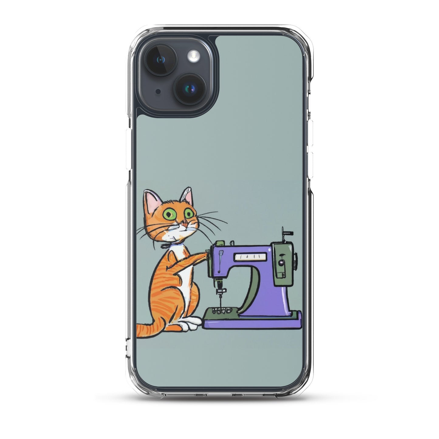 iPhone® "Sewing Cats" Clear Phone Case Design – The Perfect Gift for People who Love to Sew