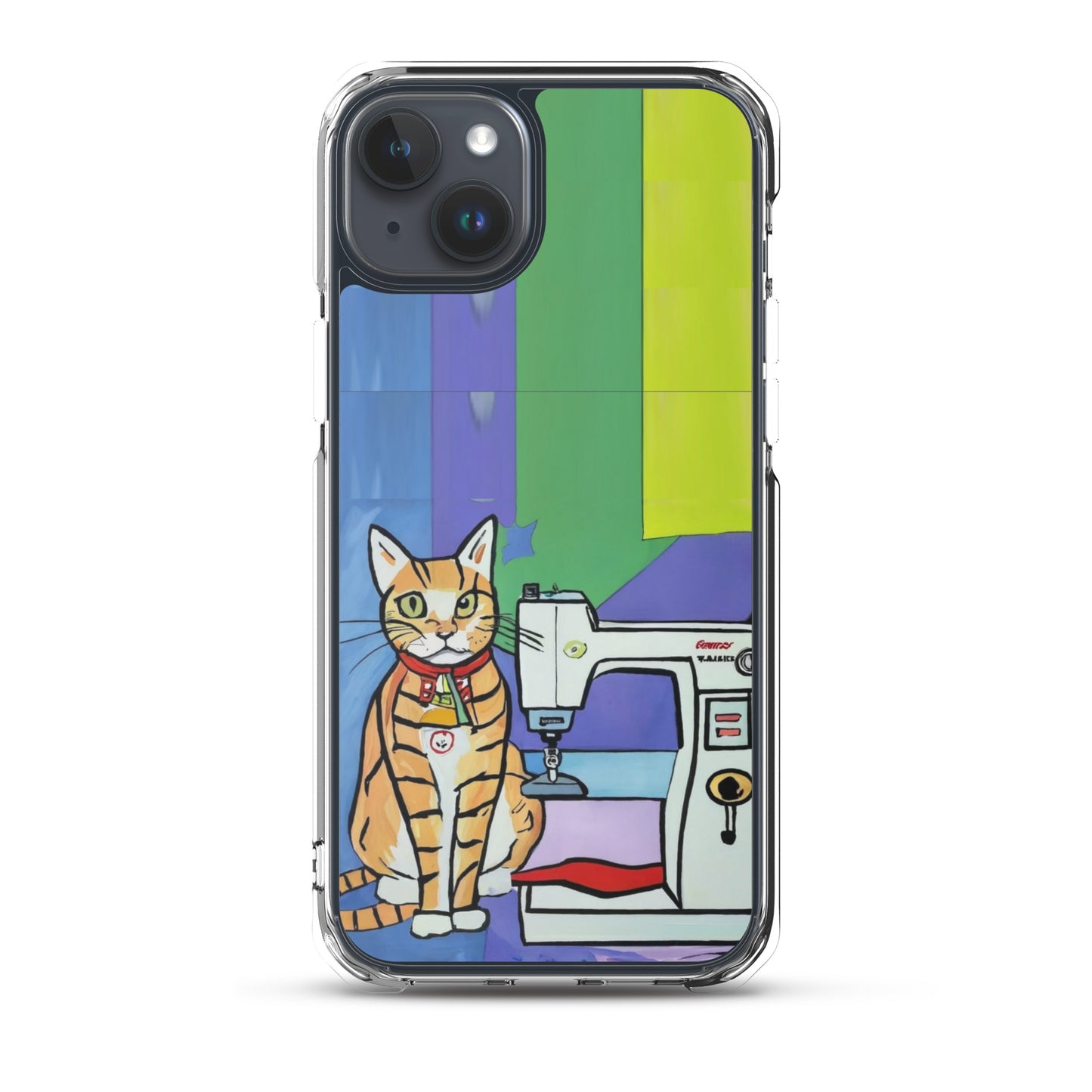 iPhone® "Sewing Cats" Clear Phone Case Design – The Perfect Gift for People who Love to Sew