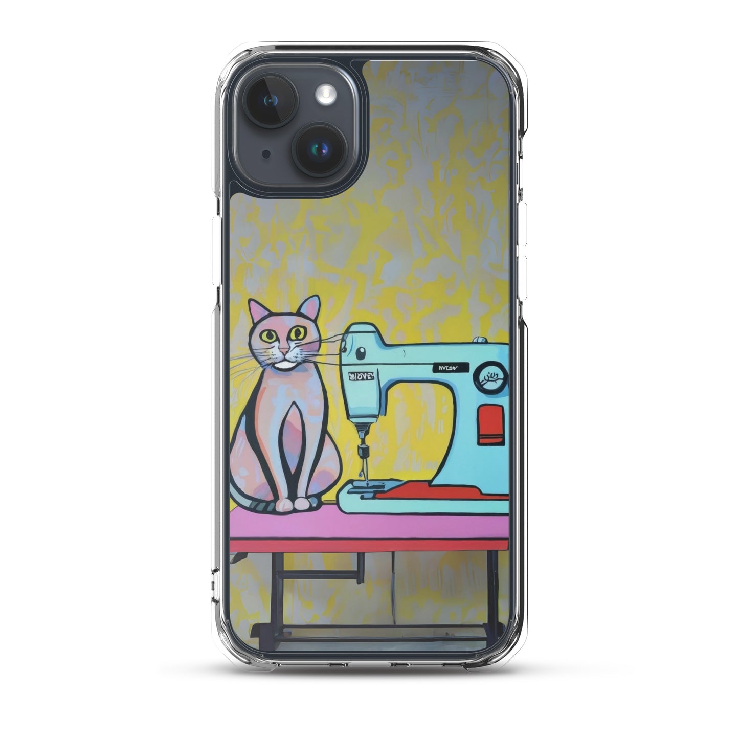 iPhone® "Sewing Cats" Clear Phone Case Design – The Perfect Gift for People who Love to Sew