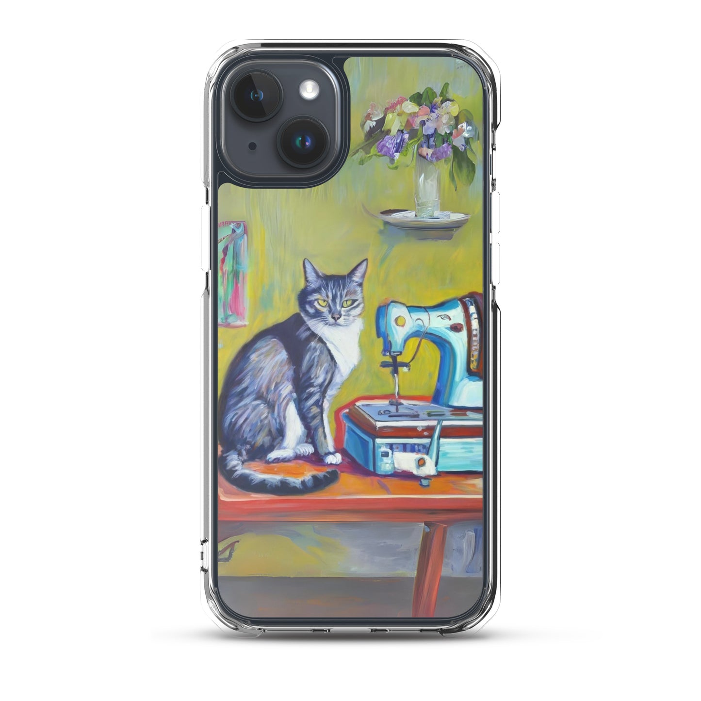 iPhone® "Sewing Cats" Clear Phone Case Design – The Perfect Gift for People who Love to Sew