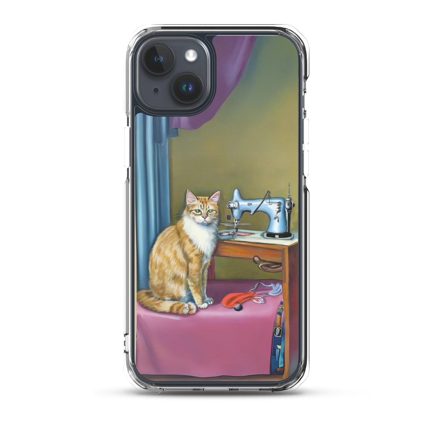 iPhone® "Sewing Cats" Clear Phone Case Design – The Perfect Gift for People who Love to Sew