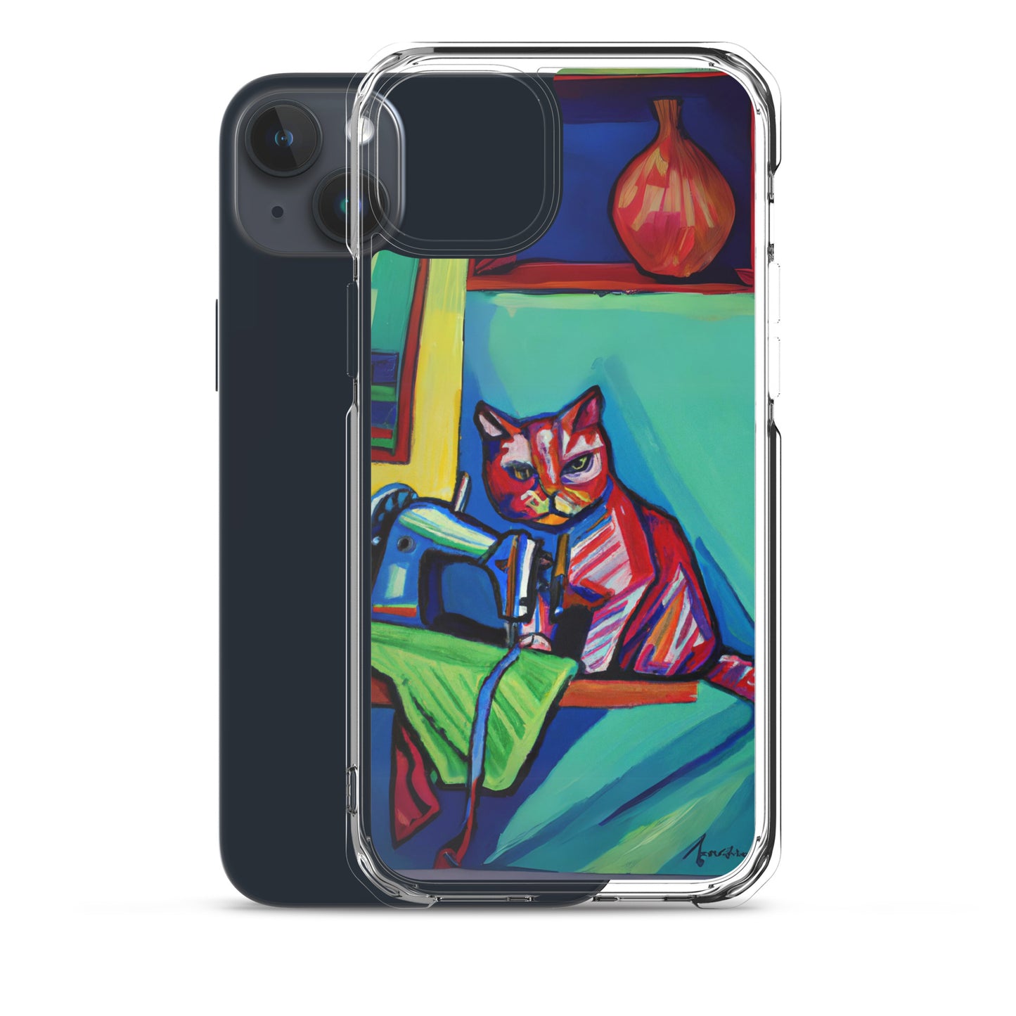 iPhone® "Sewing Cats" Clear Phone Case Design – The Perfect Gift for People who Love to Sew