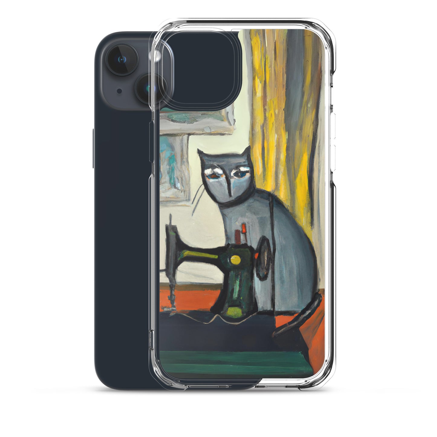 iPhone® "Sewing Cats" Clear Phone Case Design – The Perfect Gift for People who Love to Sew