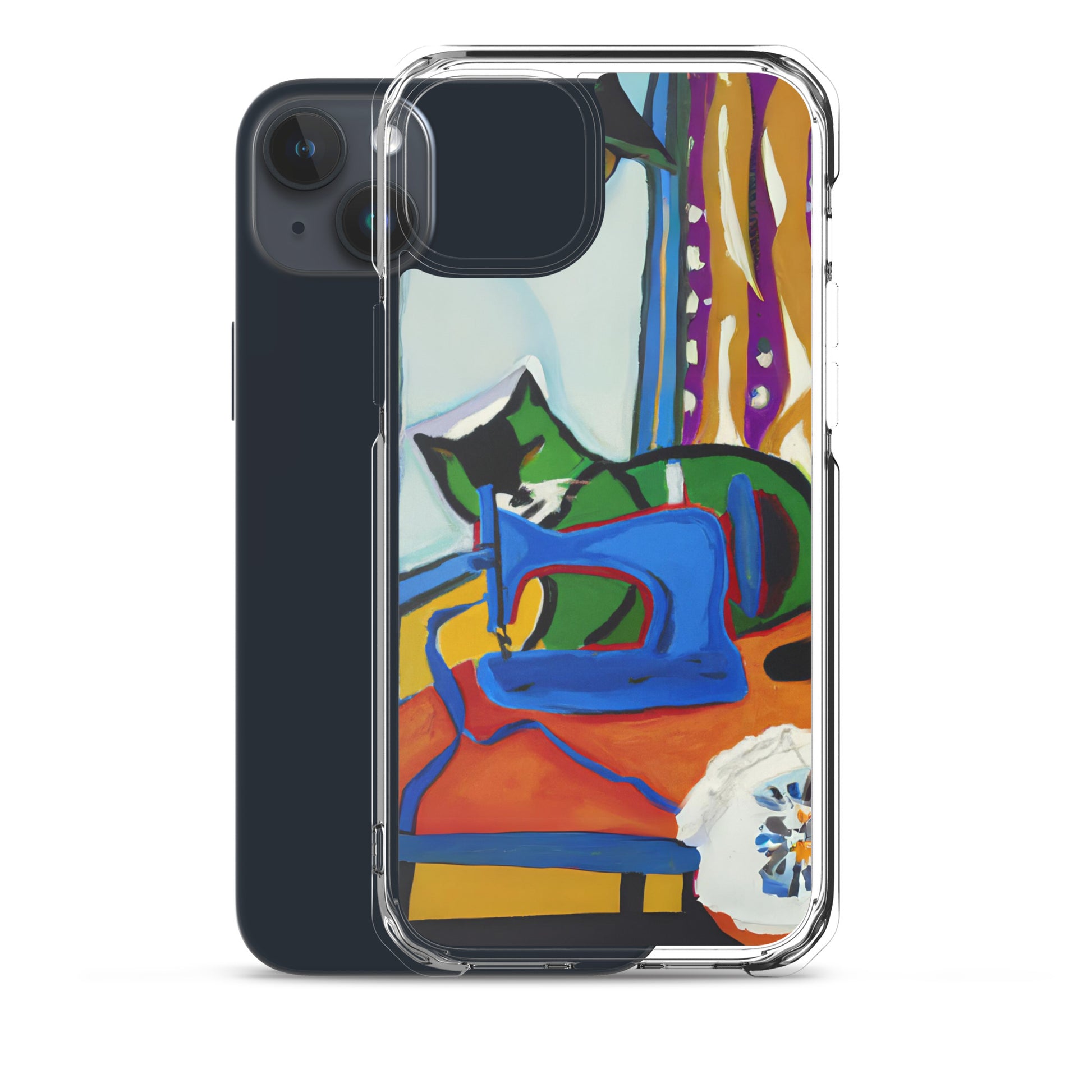 iPhone® "Sewing Cats" Clear Phone Case Design – The Perfect Gift for People who Love to Sew