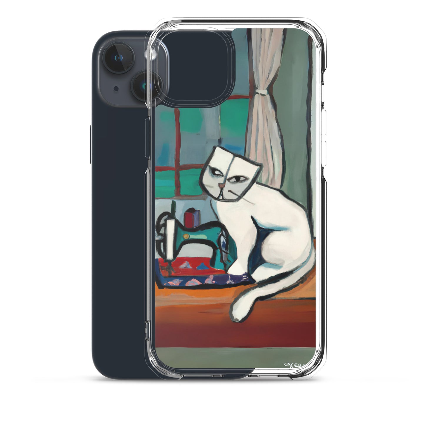 iPhone® "Sewing Cats" Clear Phone Case Design – The Perfect Gift for People who Love to Sew