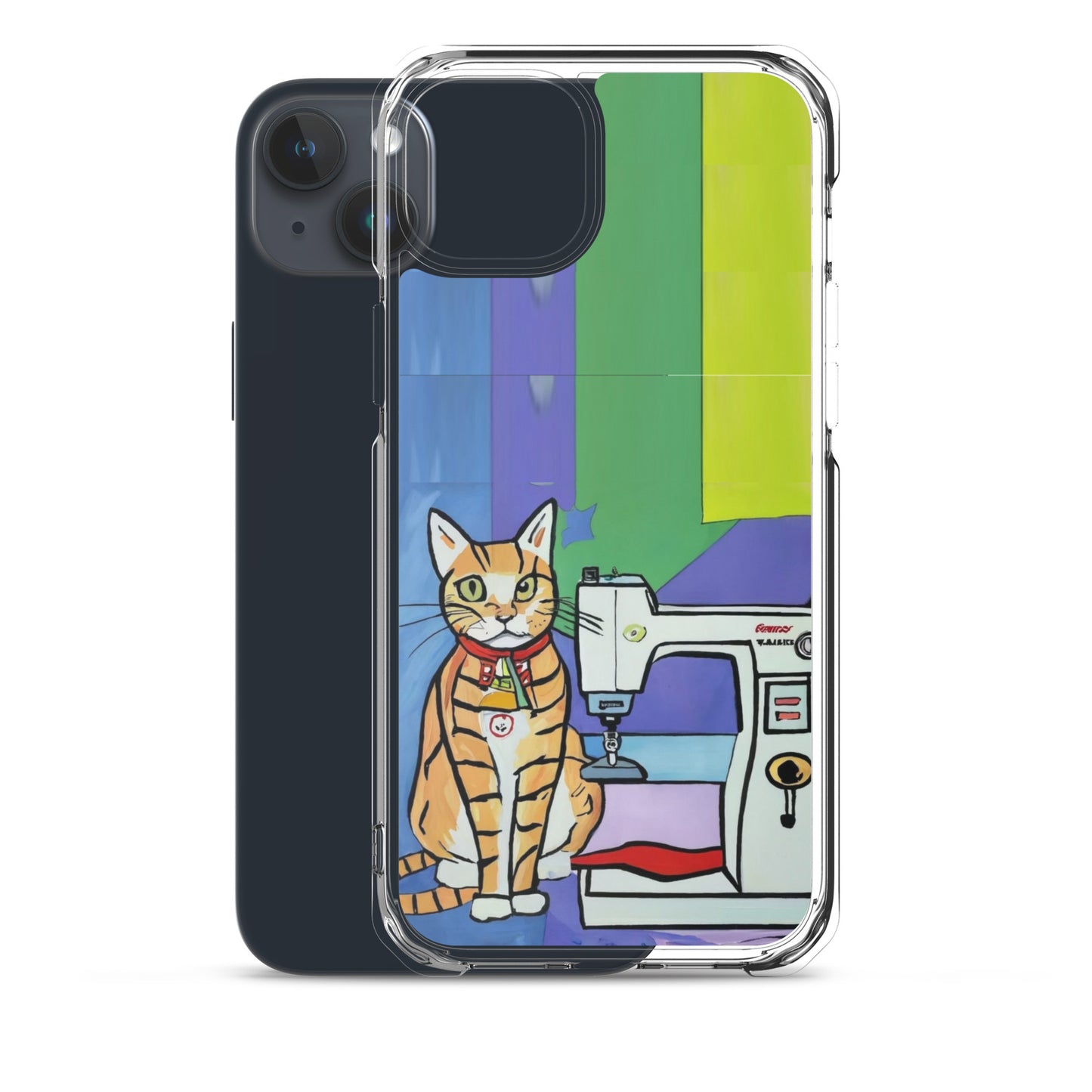 iPhone® "Sewing Cats" Clear Phone Case Design – The Perfect Gift for People who Love to Sew