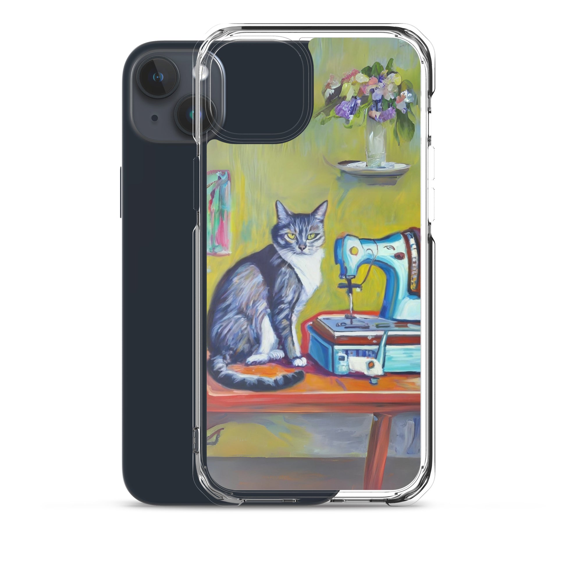 iPhone® "Sewing Cats" Clear Phone Case Design – The Perfect Gift for People who Love to Sew