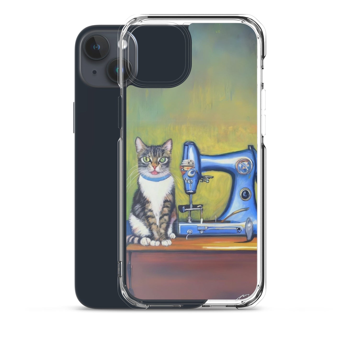 iPhone® "Sewing Cats" Clear Phone Case Design – The Perfect Gift for People who Love to Sew