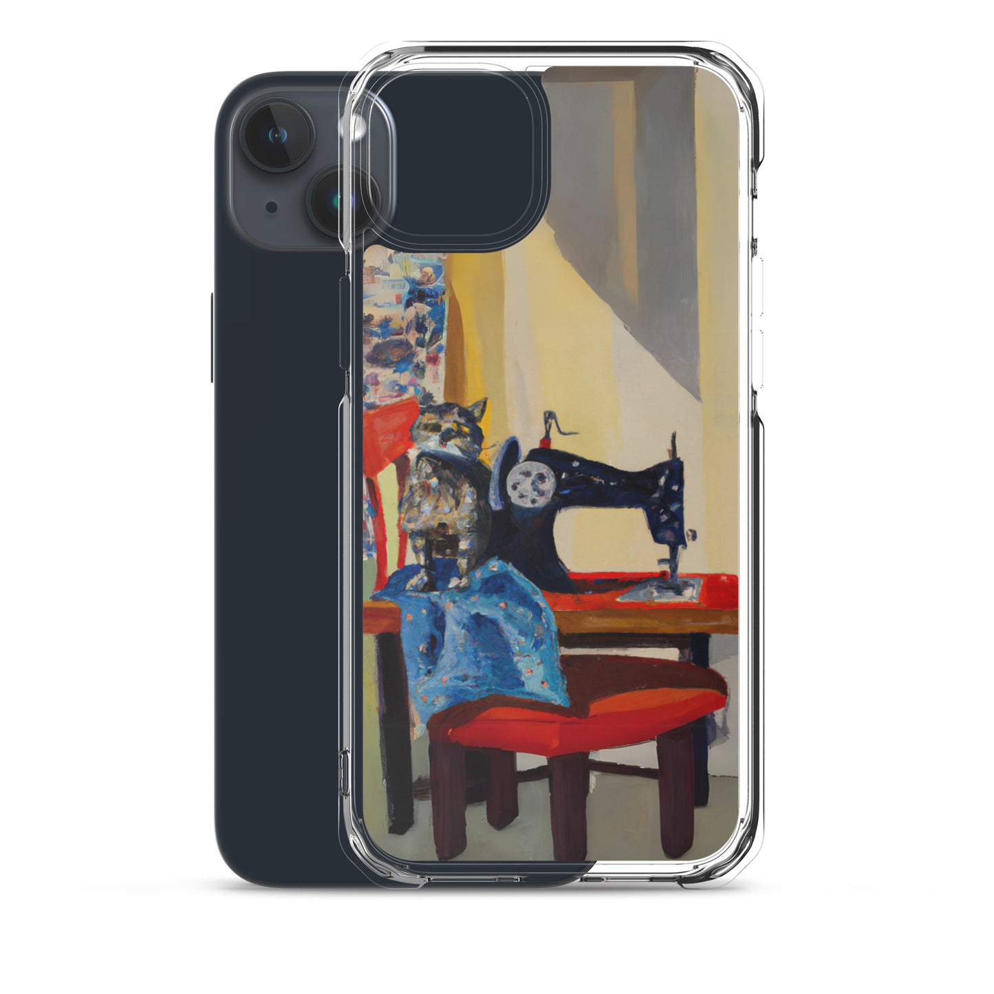 iPhone® "Sewing Cats" Clear Phone Case Design – The Perfect Gift for People who Love to Sew