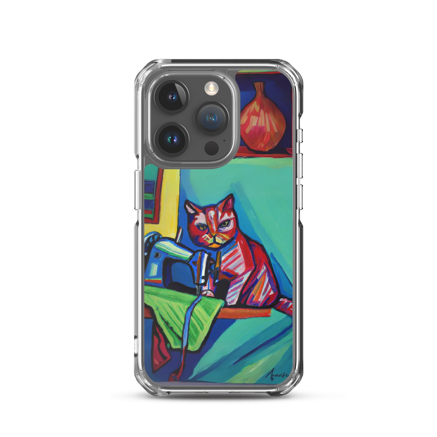 iPhone® "Sewing Cats" Clear Phone Case Design – The Perfect Gift for People who Love to Sew