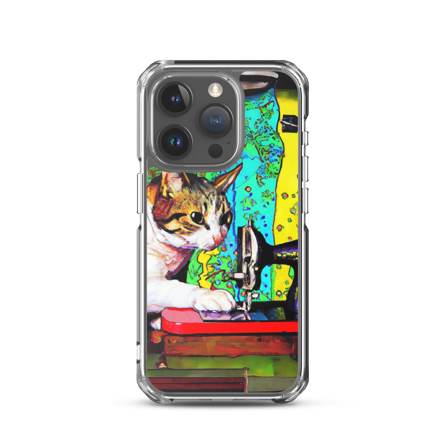 iPhone® "Sewing Cats" Clear Phone Case Design – The Perfect Gift for People who Love to Sew