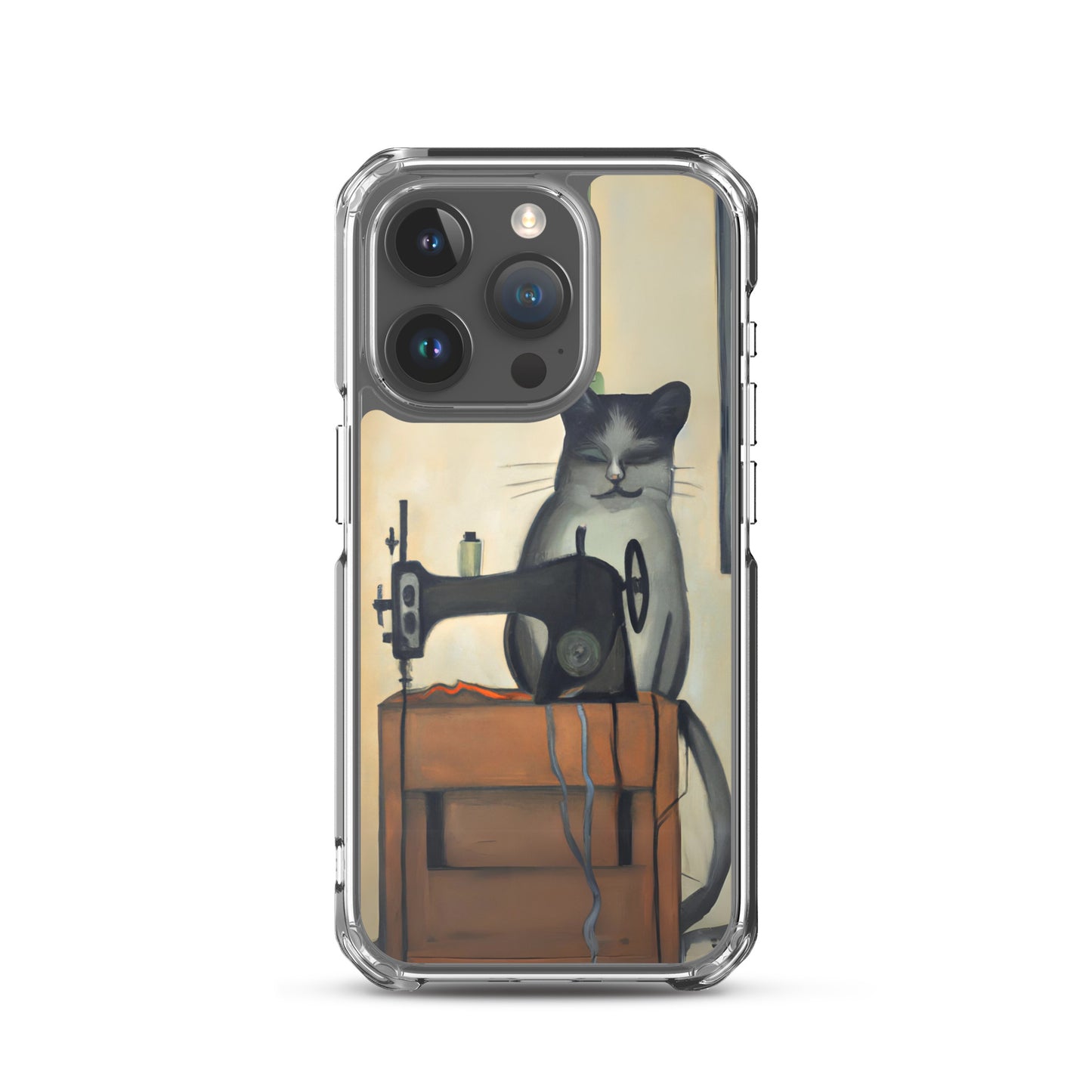 iPhone® "Sewing Cats" Clear Phone Case Design – The Perfect Gift for People who Love to Sew