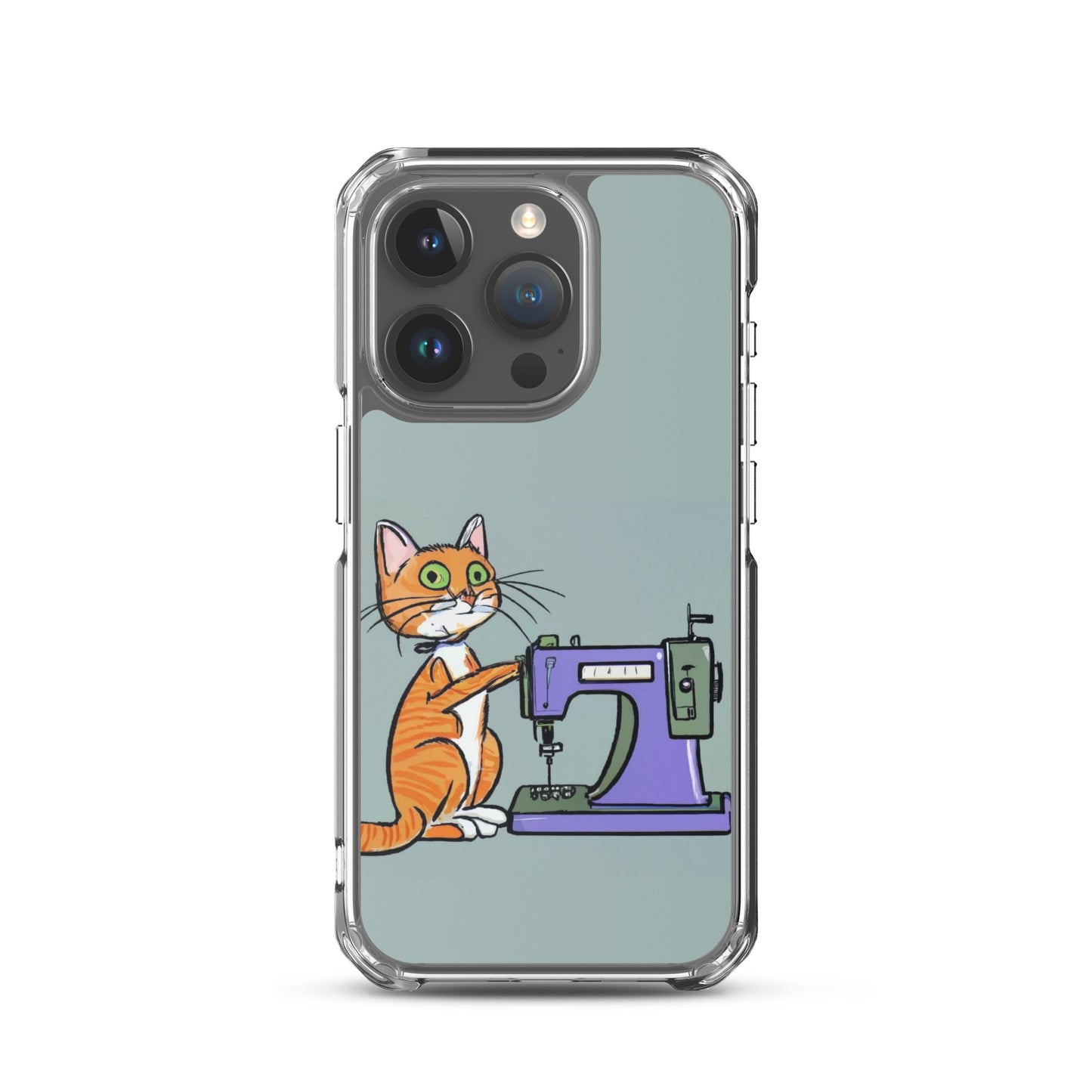 iPhone® "Sewing Cats" Clear Phone Case Design – The Perfect Gift for People who Love to Sew