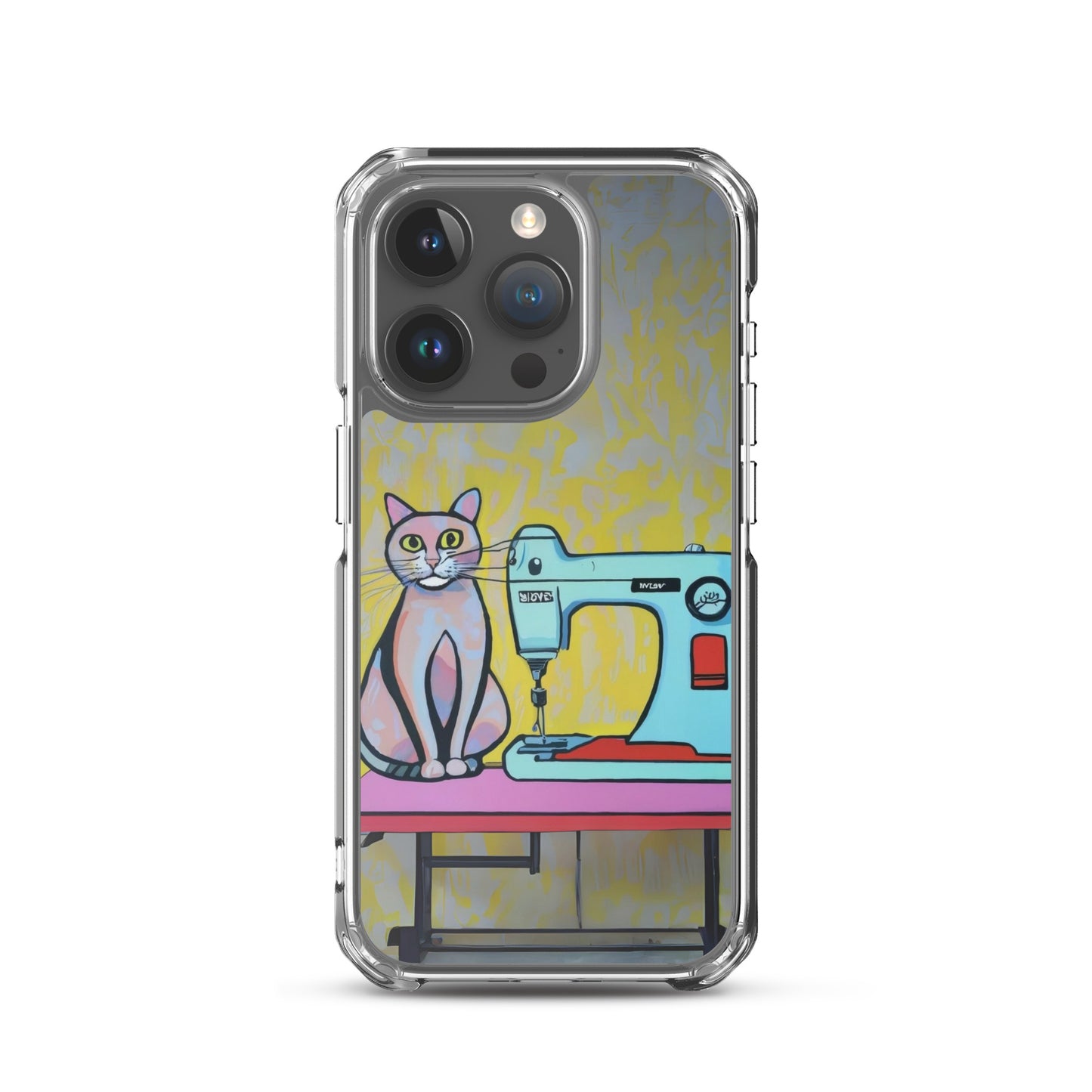 iPhone® "Sewing Cats" Clear Phone Case Design – The Perfect Gift for People who Love to Sew