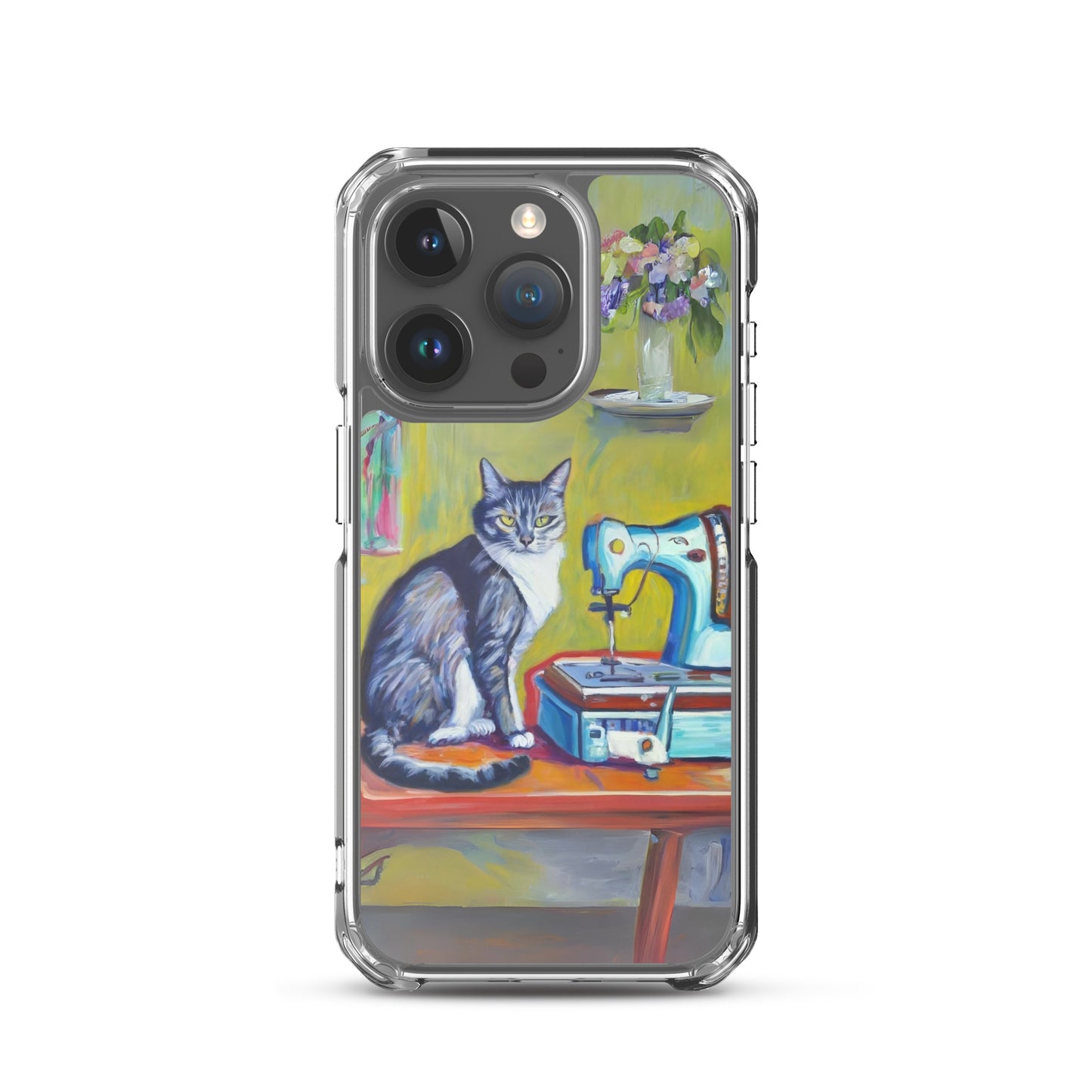 iPhone® "Sewing Cats" Clear Phone Case Design – The Perfect Gift for People who Love to Sew