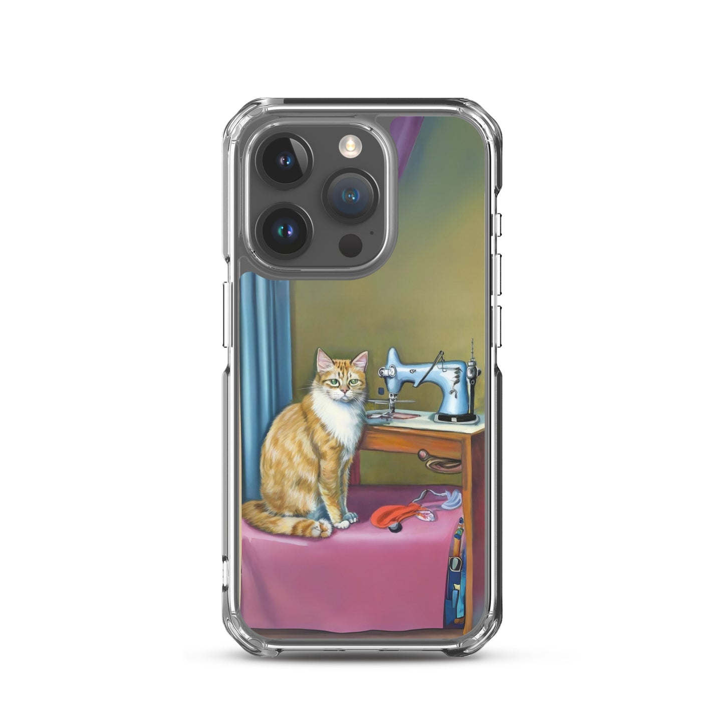 iPhone® "Sewing Cats" Clear Phone Case Design – The Perfect Gift for People who Love to Sew