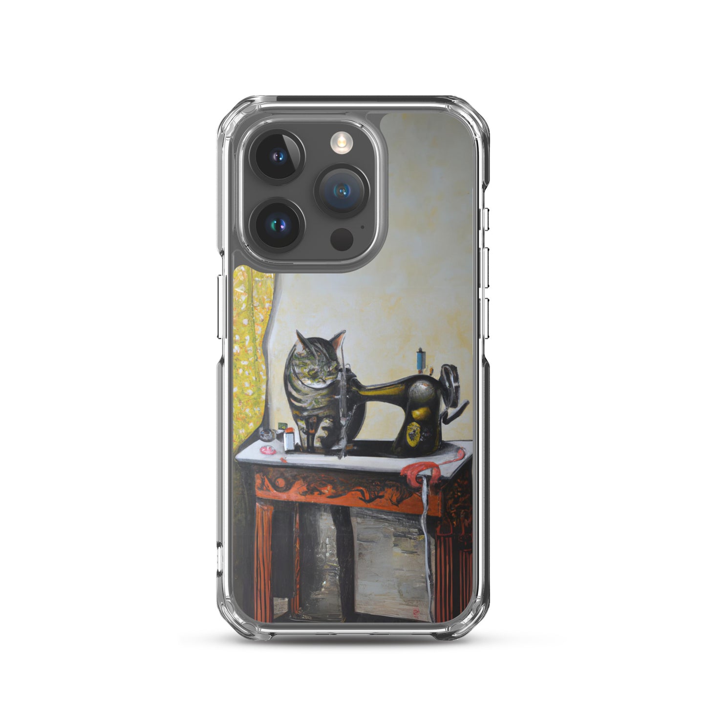 iPhone® Sewing Cats Clear Phone Case 1