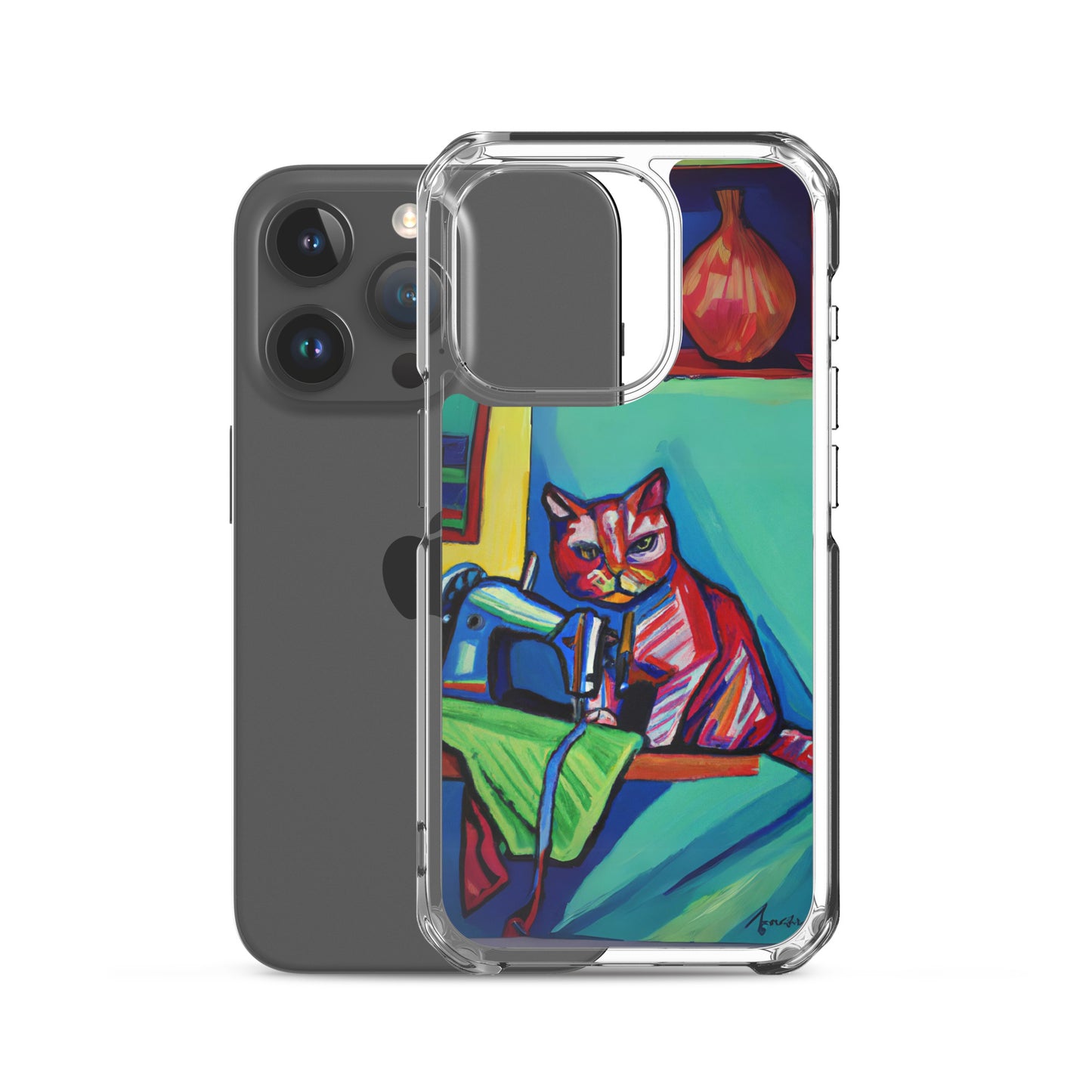 iPhone® "Sewing Cats" Clear Phone Case Design – The Perfect Gift for People who Love to Sew