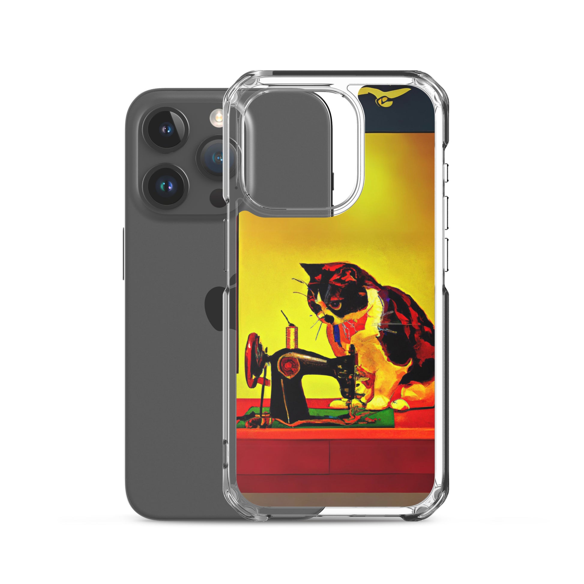 iPhone® "Sewing Cats" Clear Phone Case Design – The Perfect Gift for People who Love to Sew