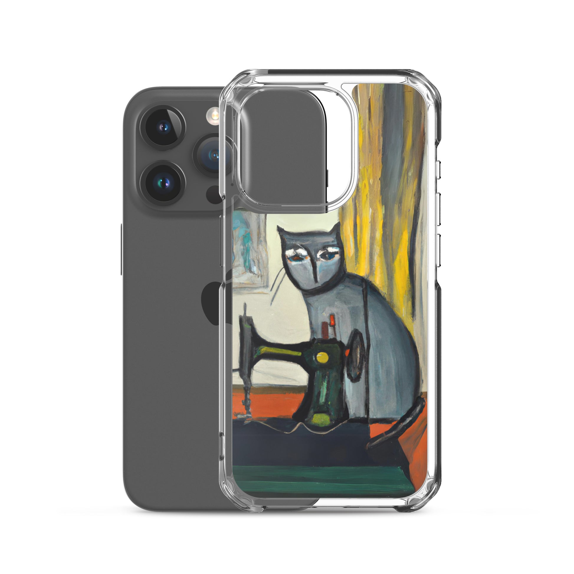 iPhone® "Sewing Cats" Clear Phone Case Design – The Perfect Gift for People who Love to Sew