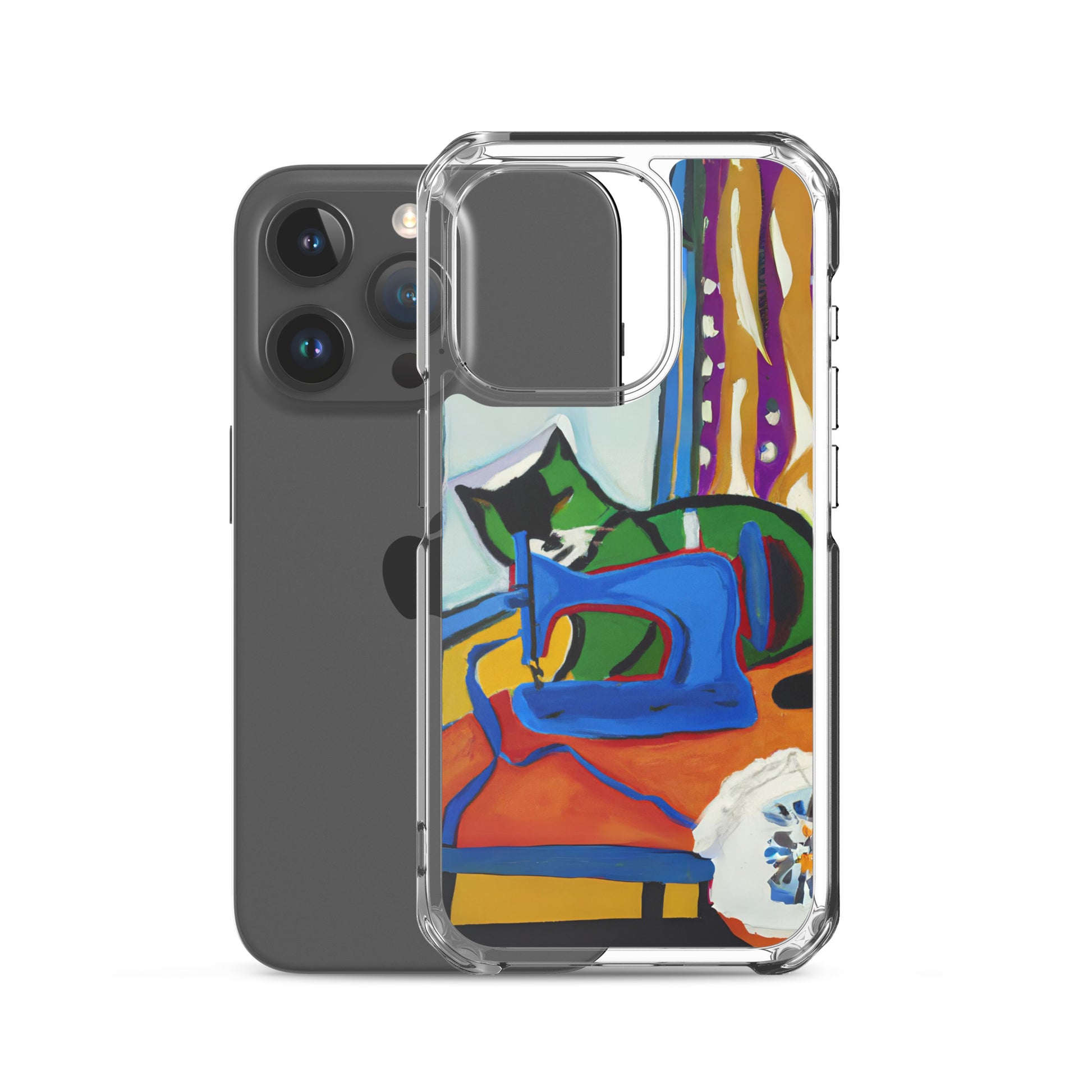 iPhone® "Sewing Cats" Clear Phone Case Design – The Perfect Gift for People who Love to Sew