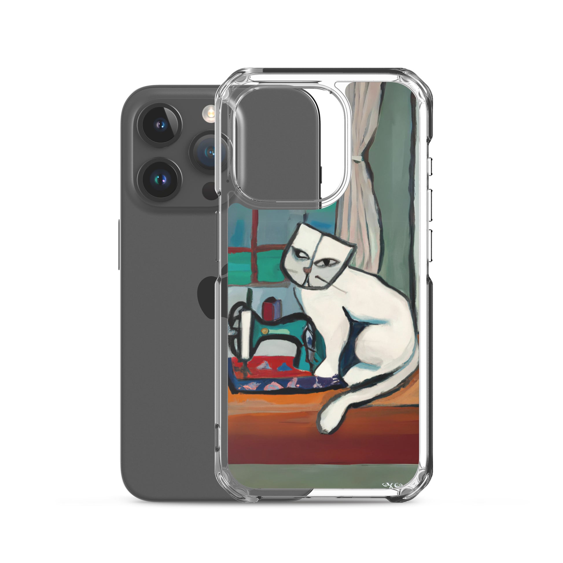 iPhone® "Sewing Cats" Clear Phone Case Design – The Perfect Gift for People who Love to Sew