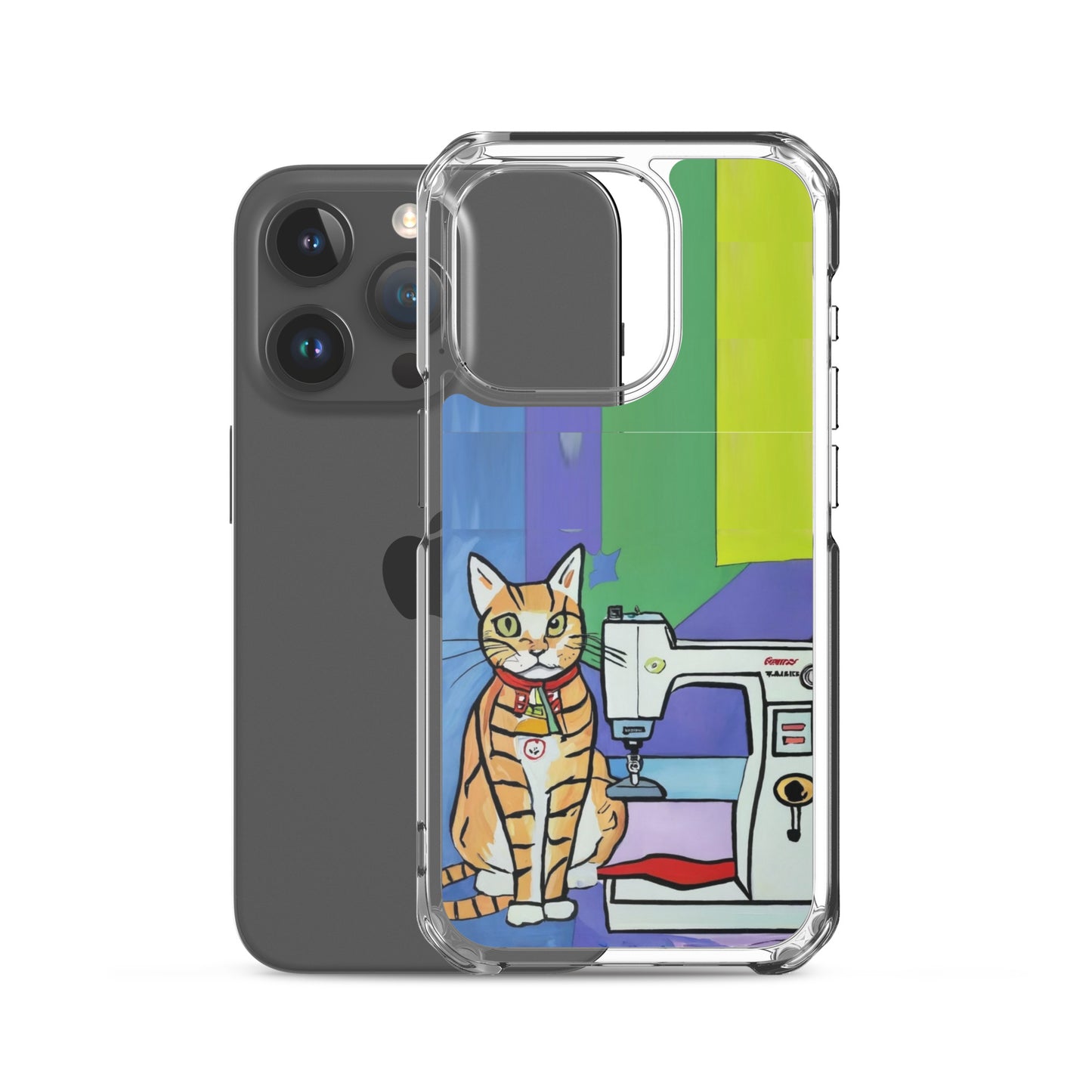 iPhone® "Sewing Cats" Clear Phone Case Design – The Perfect Gift for People who Love to Sew