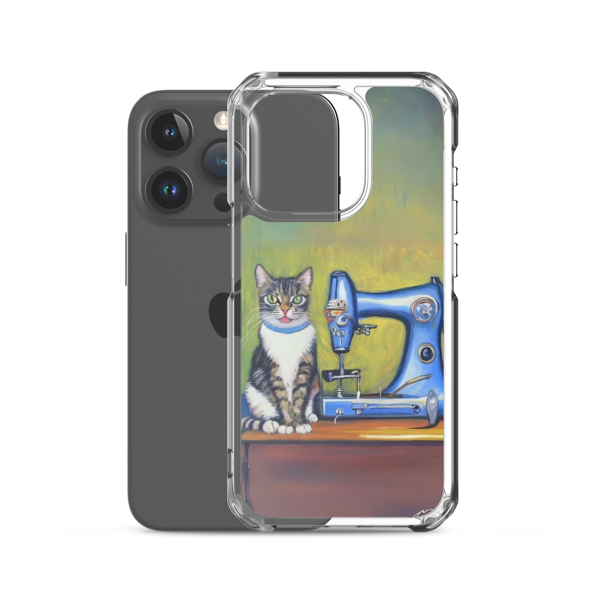 iPhone® "Sewing Cats" Clear Phone Case Design – The Perfect Gift for People who Love to Sew