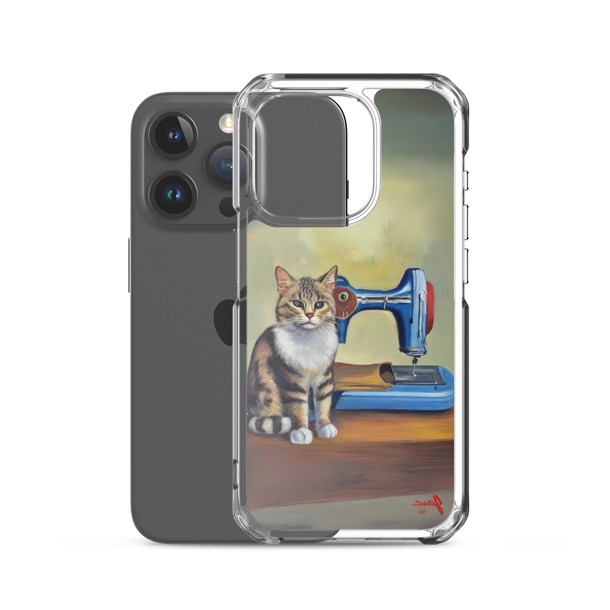 iPhone® "Sewing Cats" Clear Phone Case Design – The Perfect Gift for People who Love to Sew