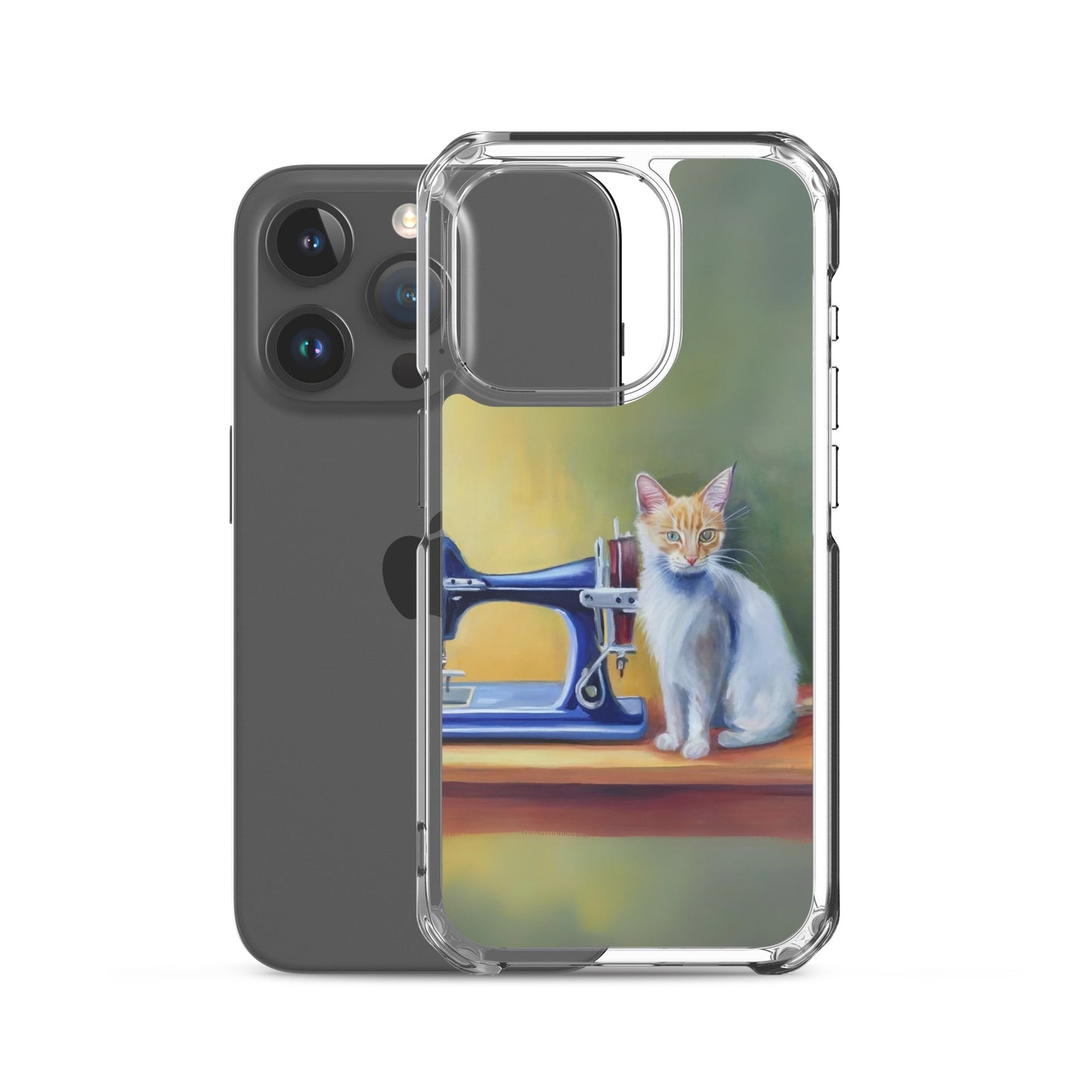 iPhone® "Sewing Cats" Clear Phone Case Design – The Perfect Gift for People who Love to Sew