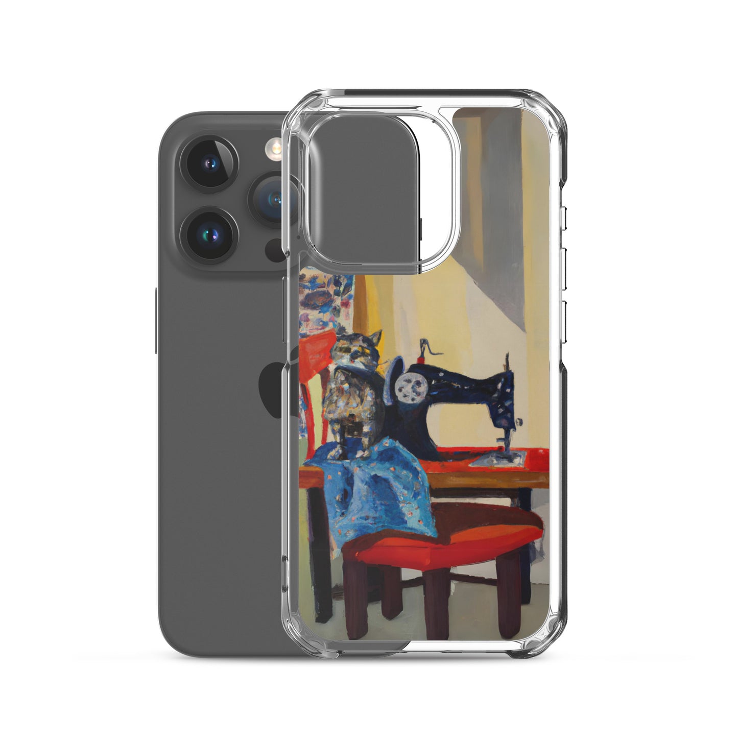 iPhone® Sewing Cats Clear Phone Case 2