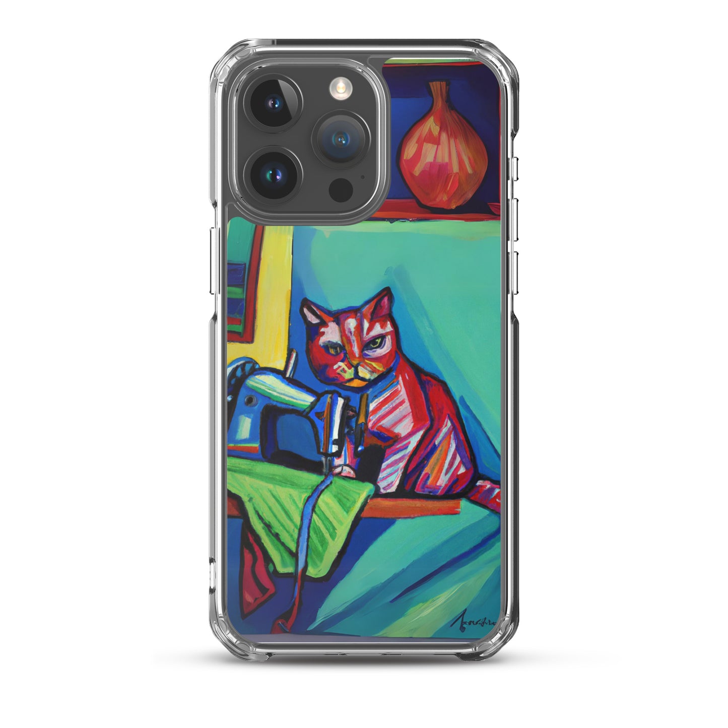 iPhone® "Sewing Cats" Clear Phone Case Design – The Perfect Gift for People who Love to Sew